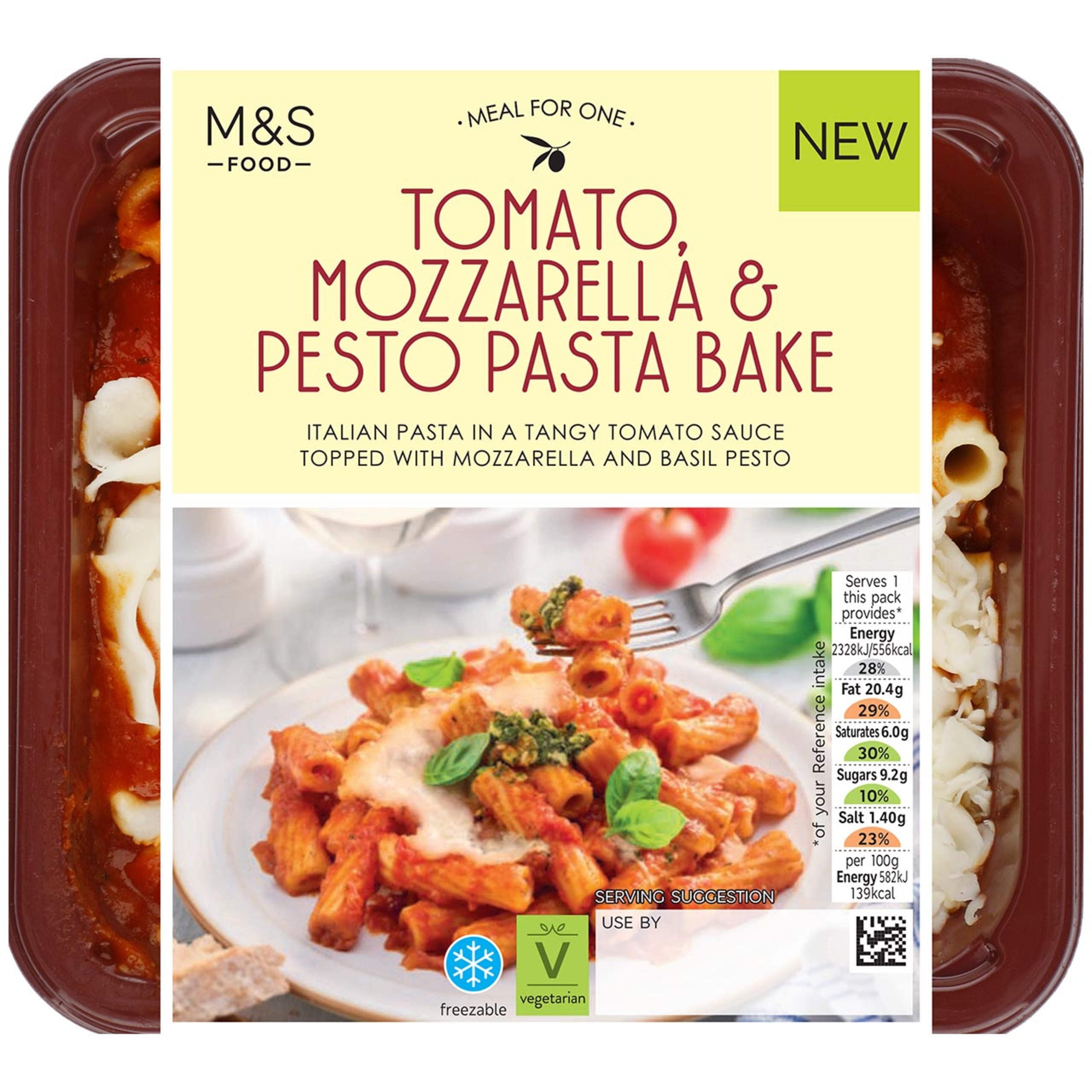 Tomato, Mozzarella and Pesto Pasta Bake Meal for One 1 of 2
