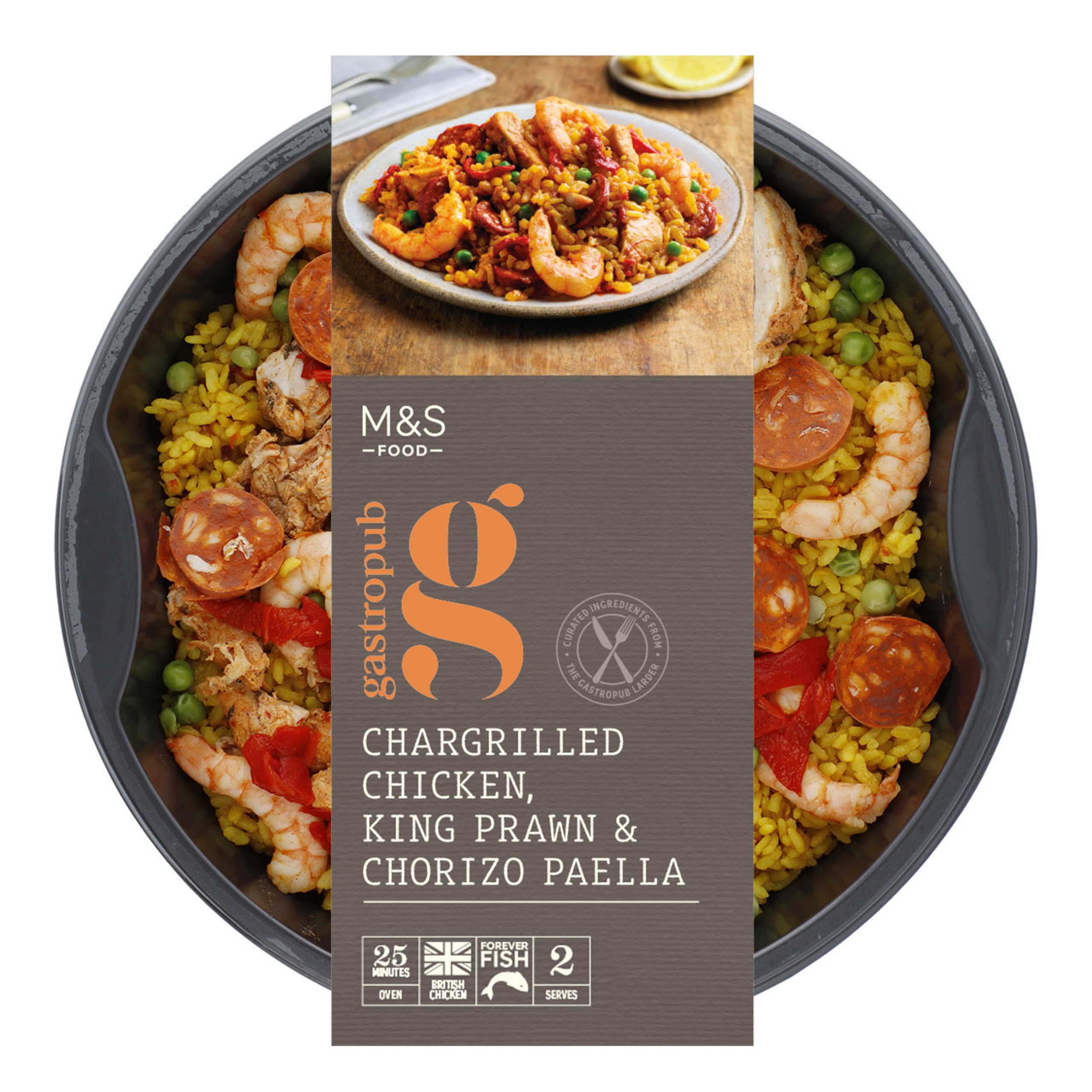 Chargrilled Chicken, King Prawn & Chorizo Paella 1 of 1