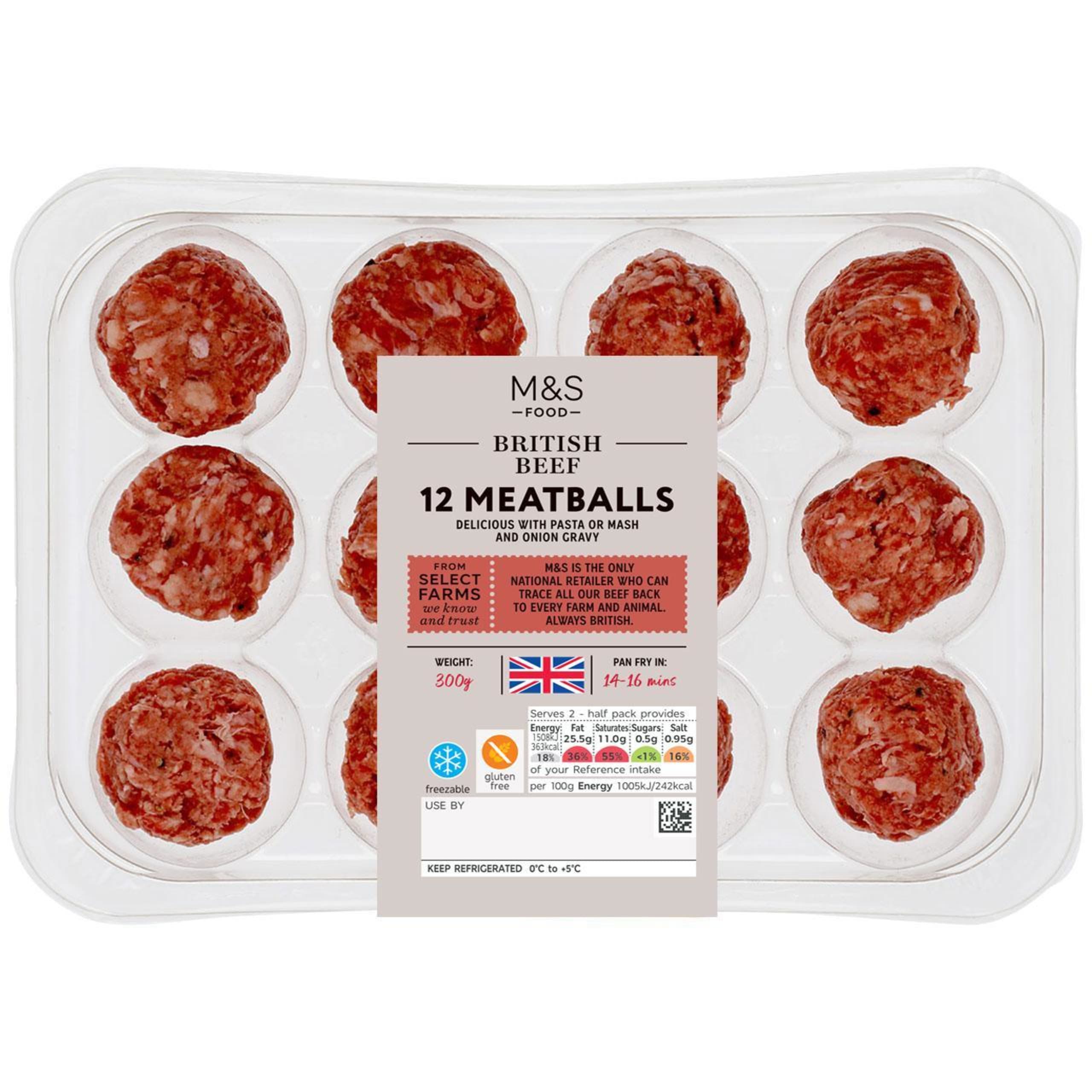 12 British Beef Meatballs 1 of 1