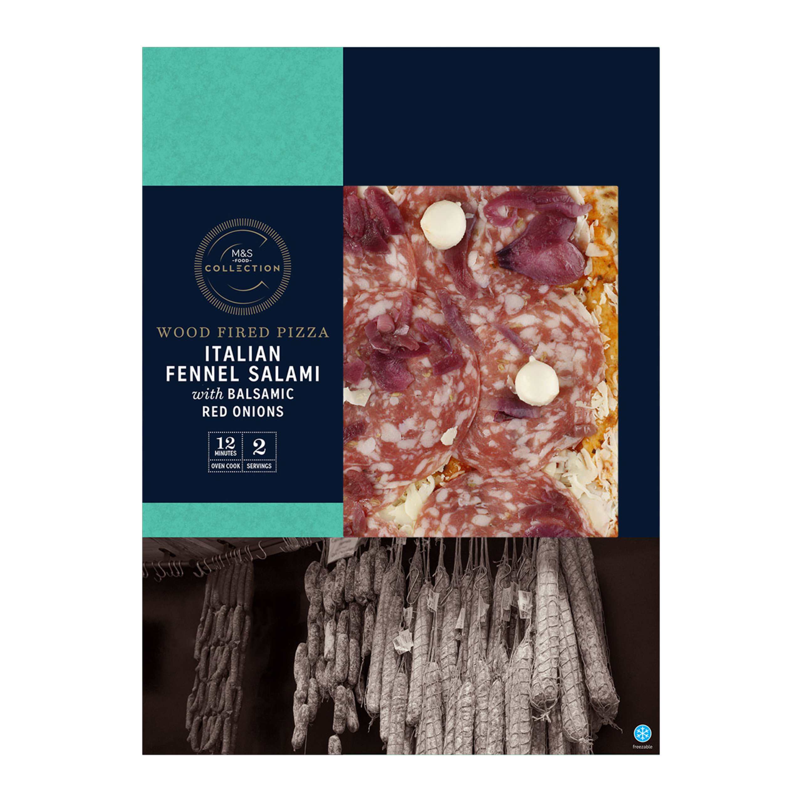 Collection Italian Fennel Salami with Balsamic Red Onions Wood Fired Pizza 1 of 1