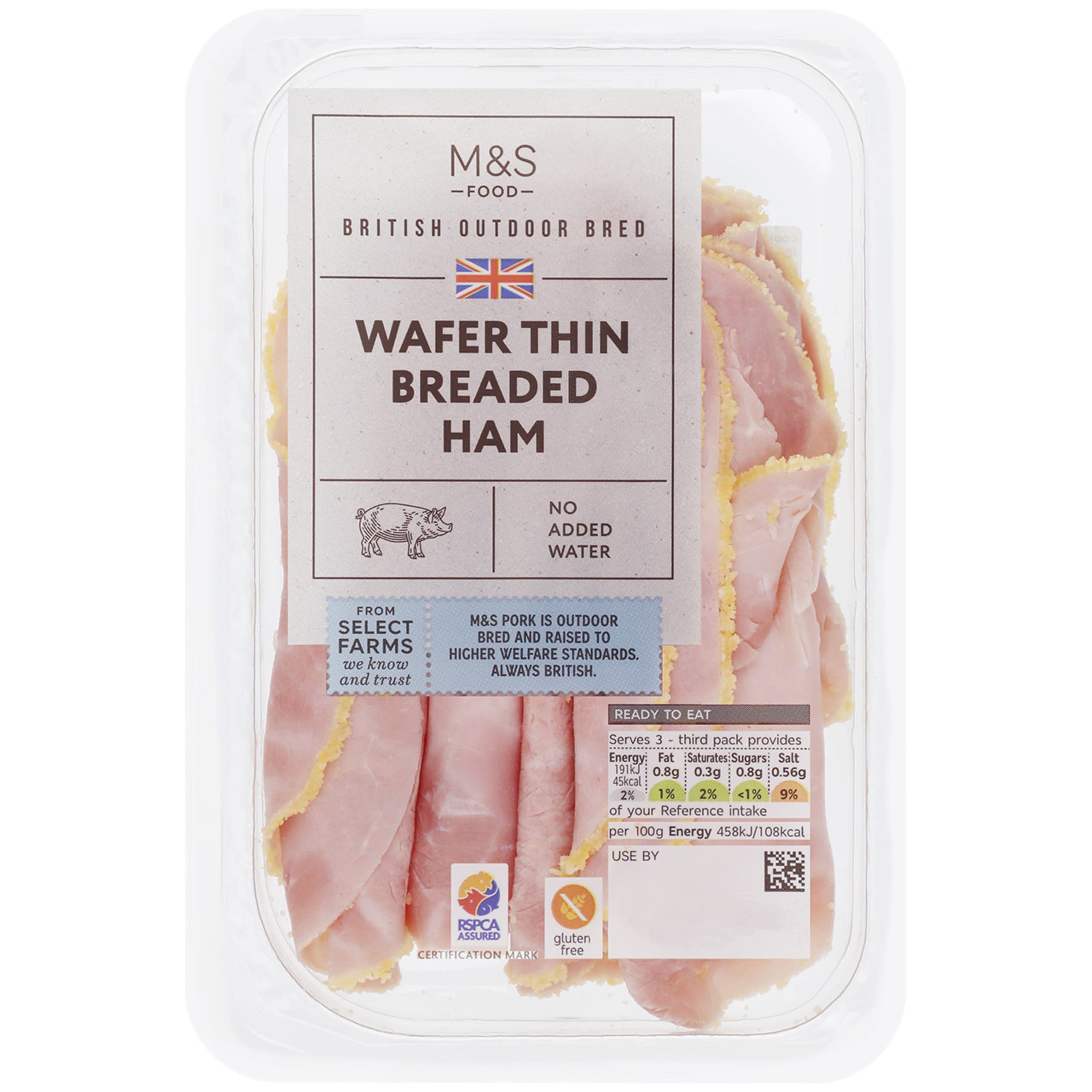 British Outdoor Bred Wafer Thin Breaded Ham 1 of 1
