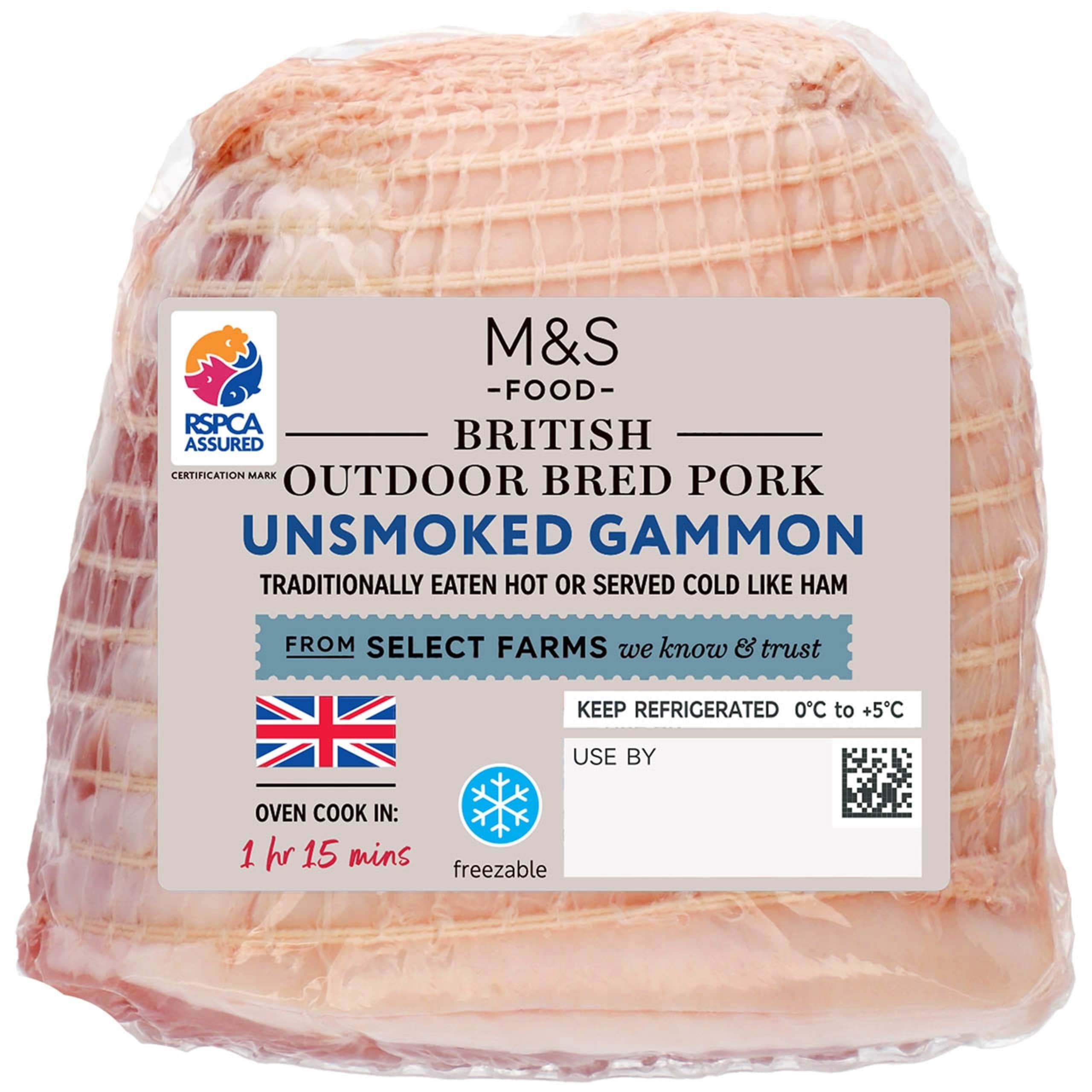 British Outdoor Bred Pork Unsmoked Gammon 1 of 1