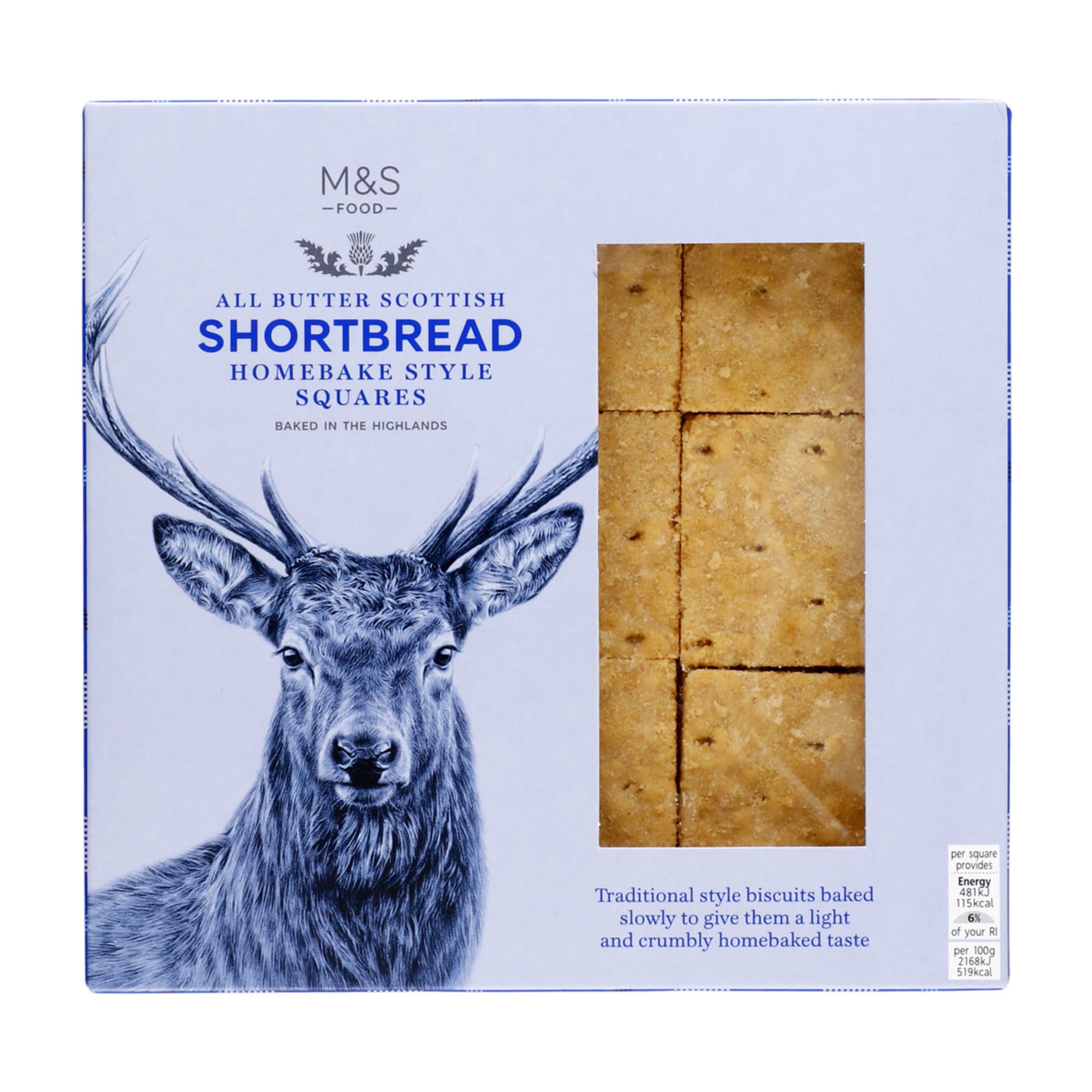 Scottish All Butter Homebake Style Shortbread Squares 1 of 2