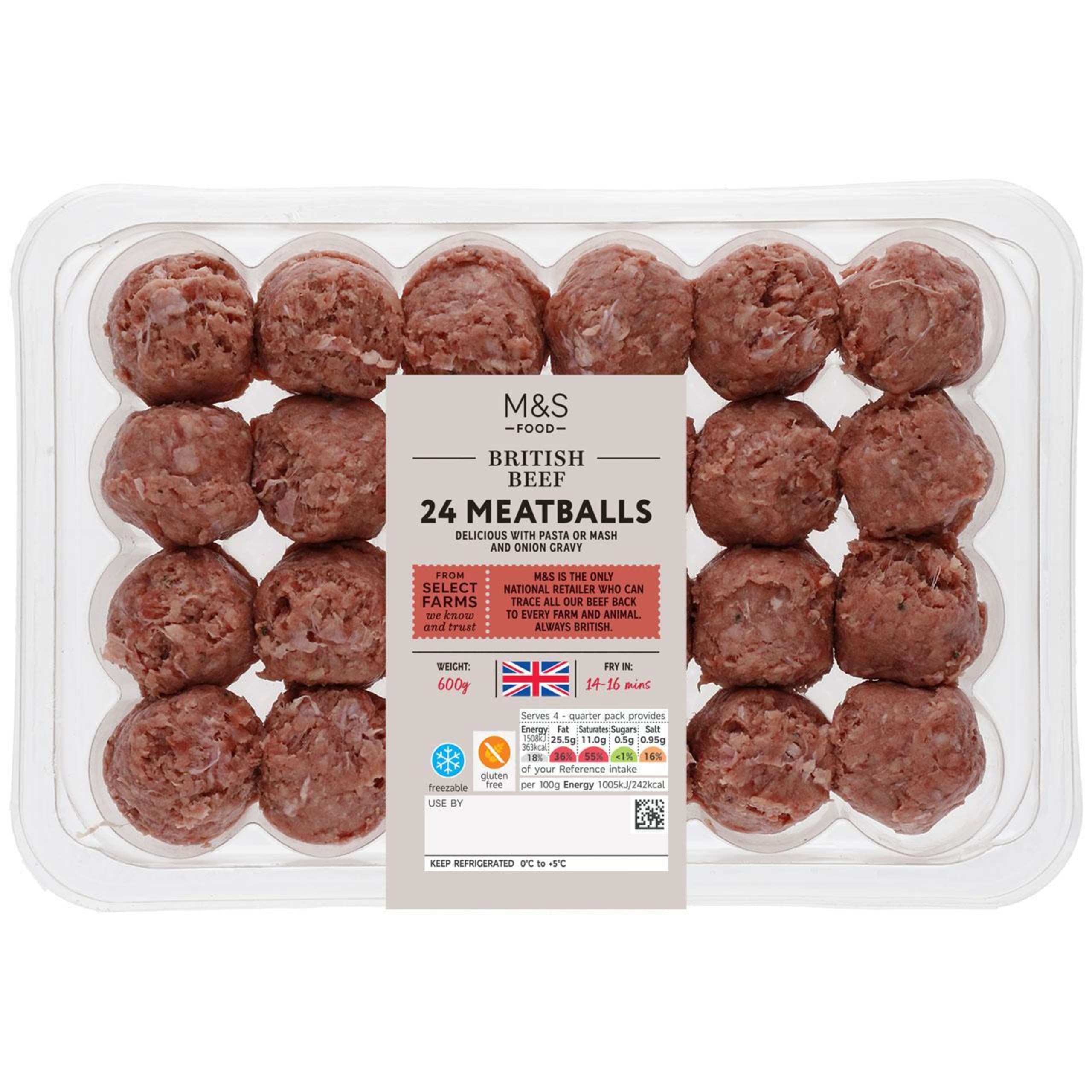 British Beef 24 Meatballs 1 of 2