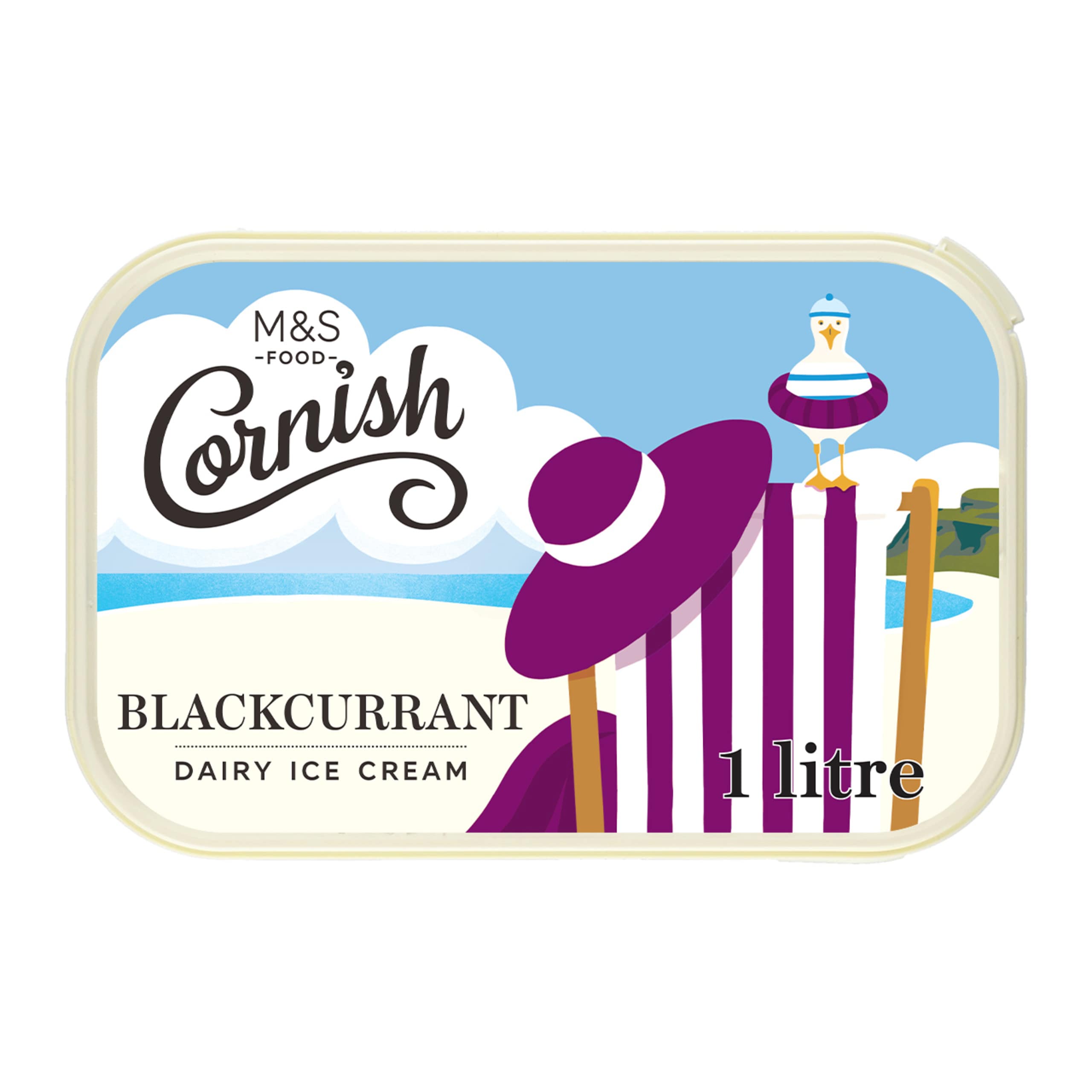 Cornish Blackcurrant Dairy Ice Cream 1 of 2