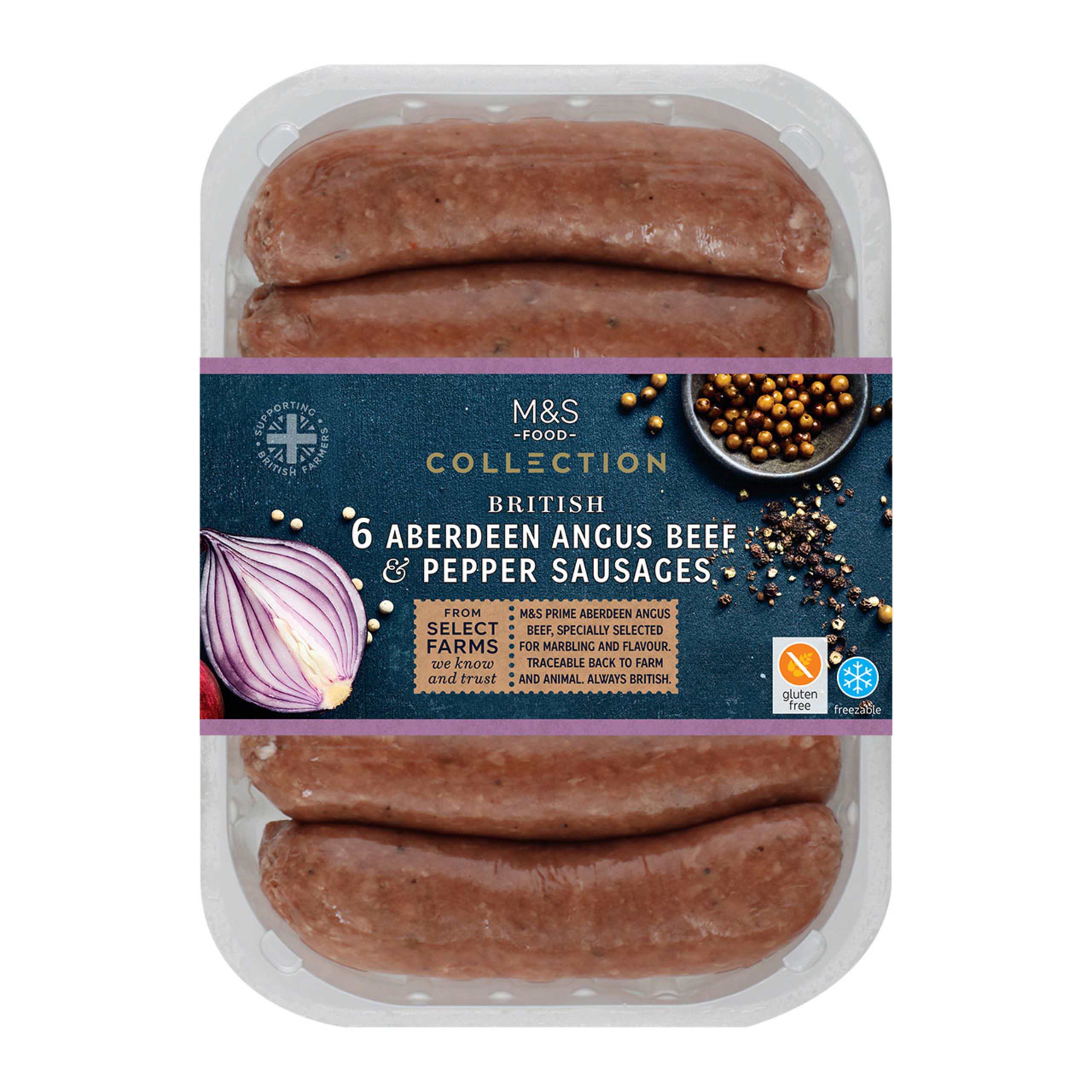 Aberdeen Angus Beef and Pepper Sausages 1 of 1