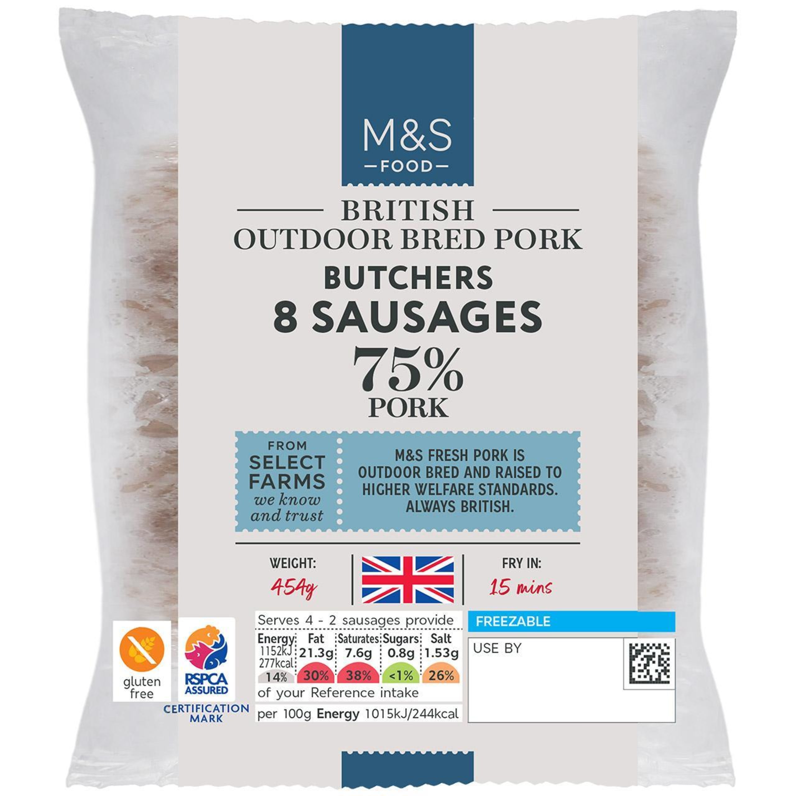 British Outdoor Bred Pork Butchers Sausages 1 of 1