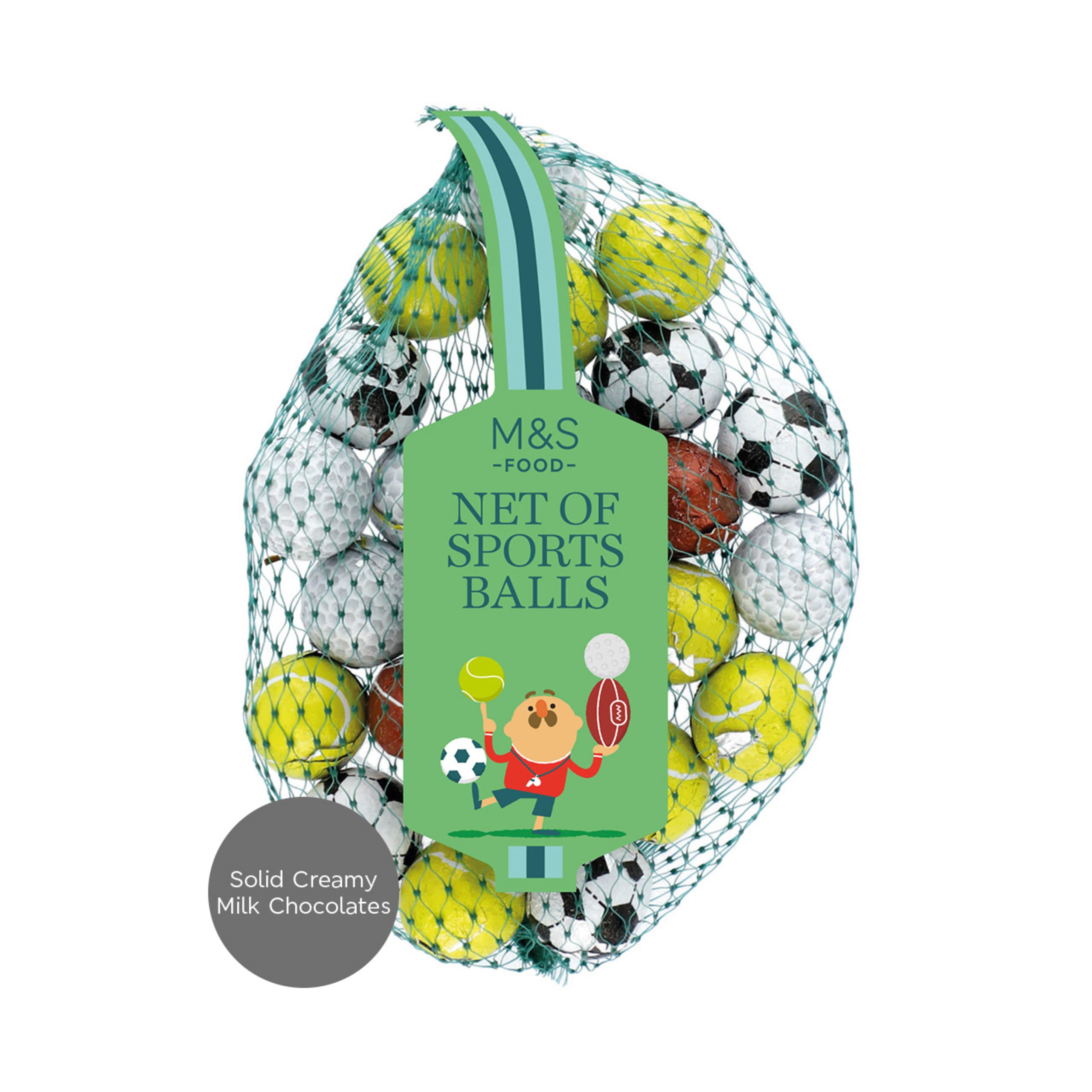 Net of Sports Balls Solid Milk Chocolates 1 of 1