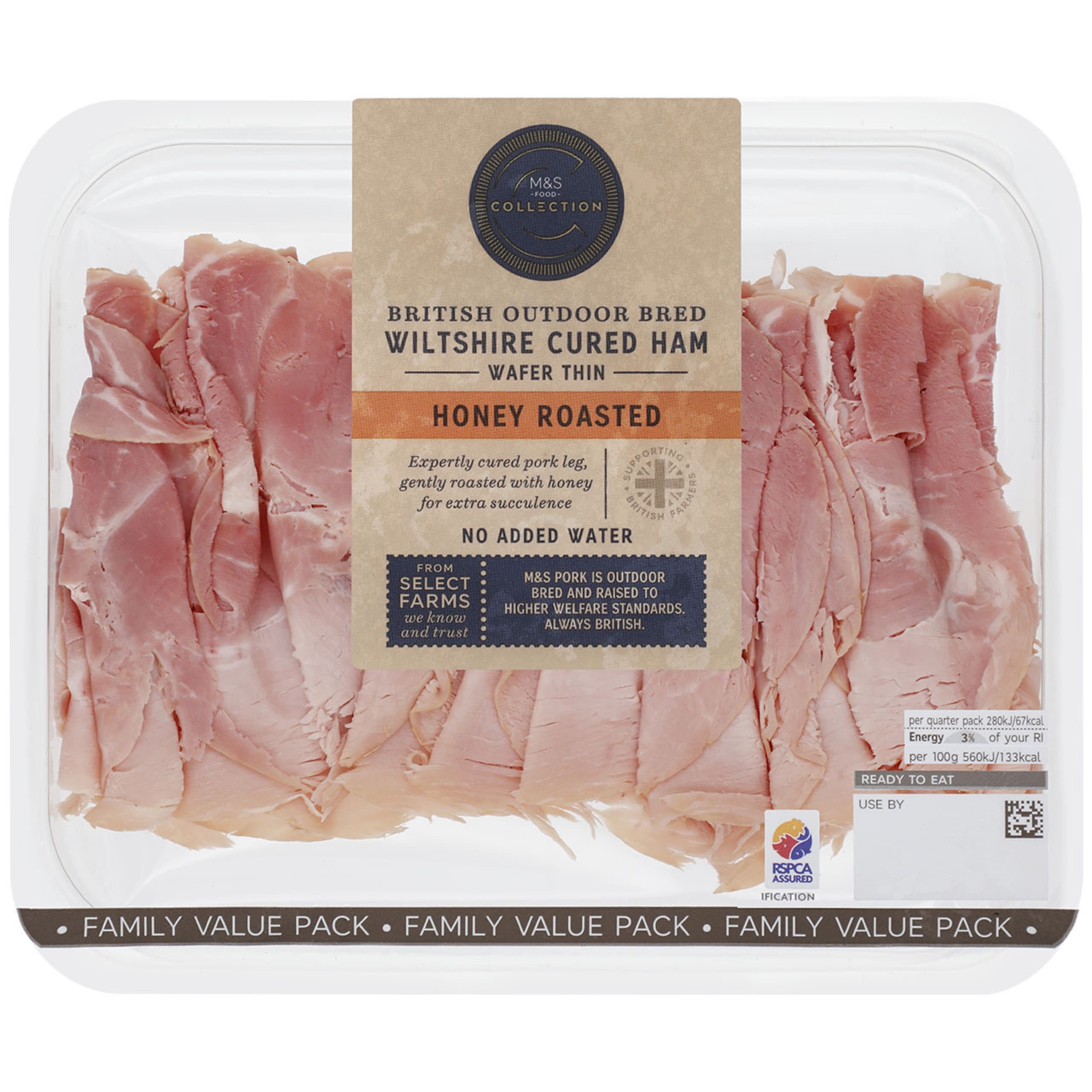 British Outdoor Bred Wiltshire Cured Honey Roast Ham 1 of 1