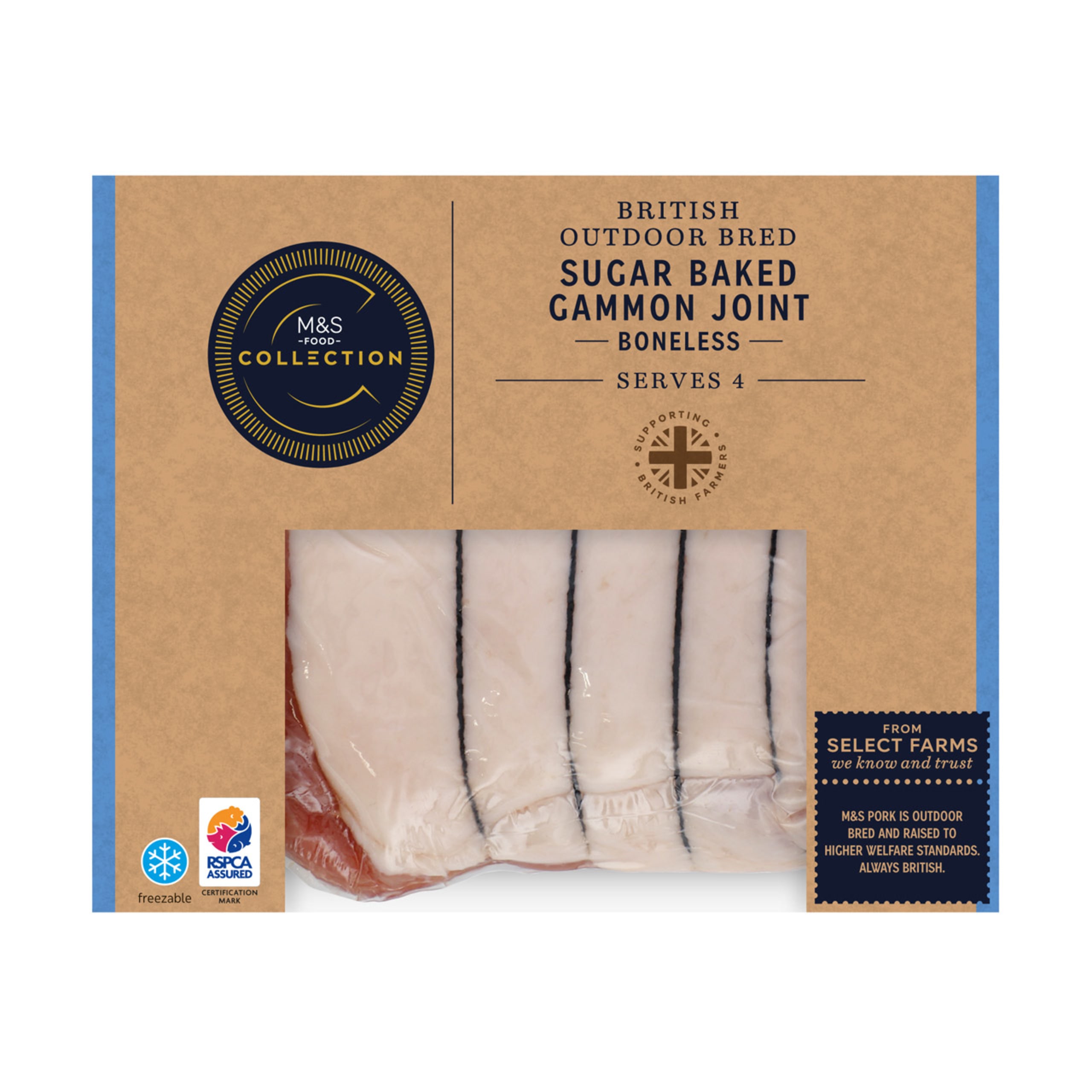 Collection British Outdoor Bred Sugar Baked Gammon Joint 1 of 1