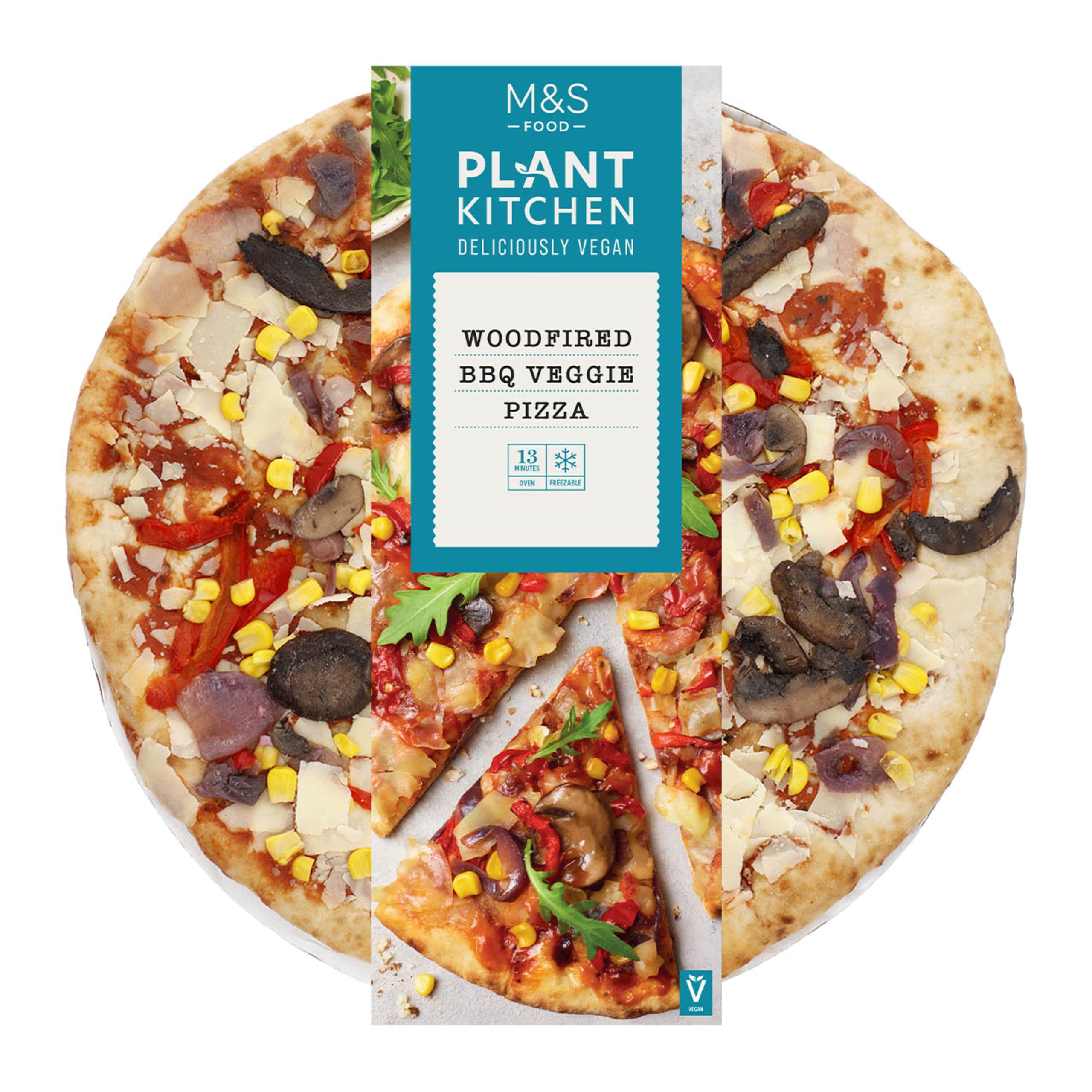Plant Kitchen Woodfired Vegan BBQ Veggie Pizza 1 of 1