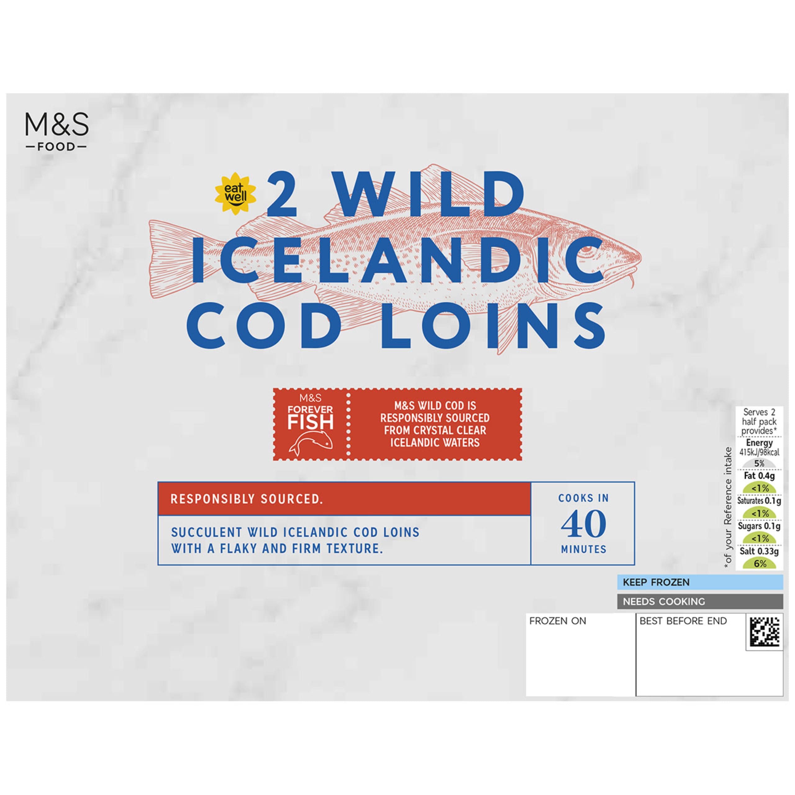 Wild Icelandic Cod Loins 1 of 1