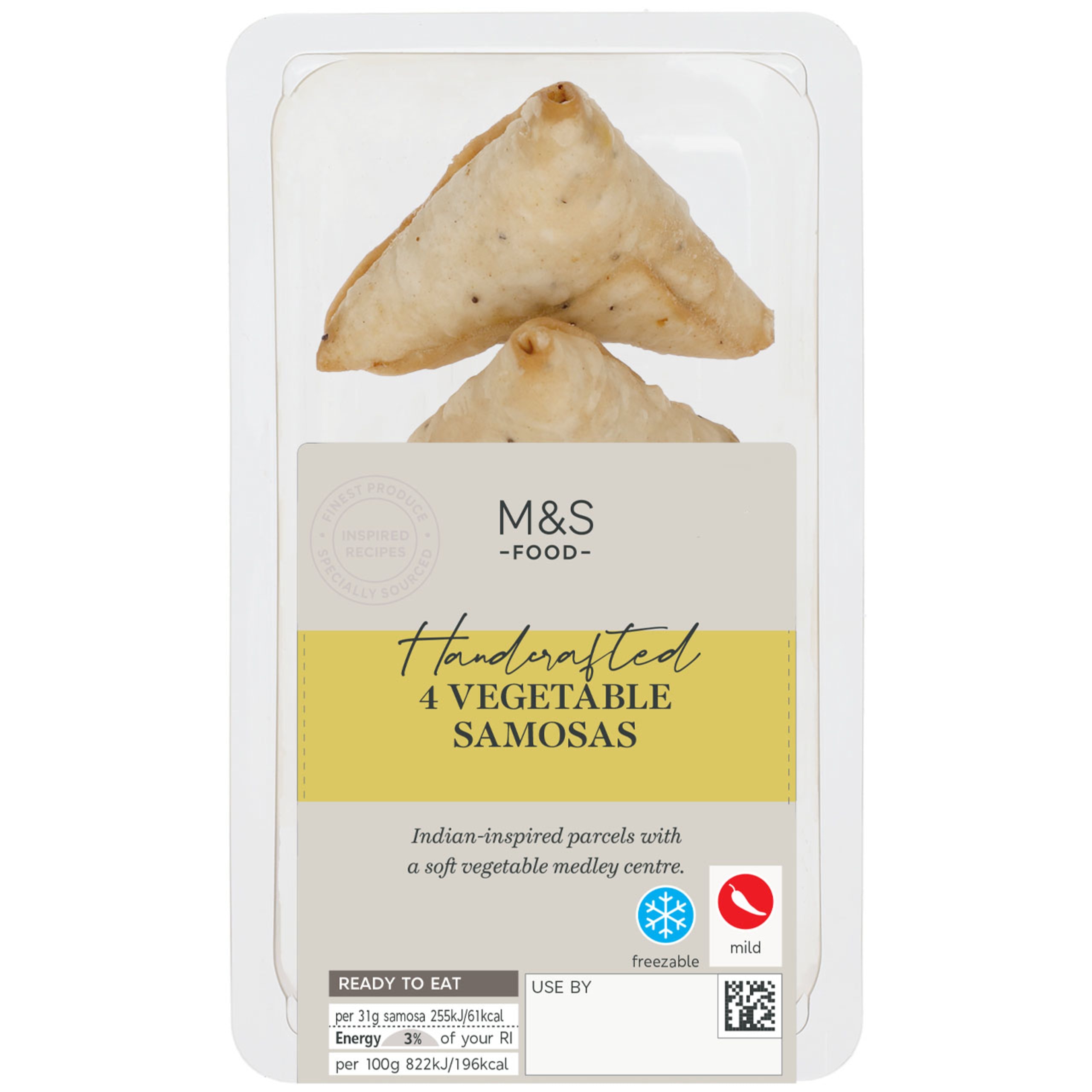 Handcrafted 4 Vegetable Samosas 1 of 1