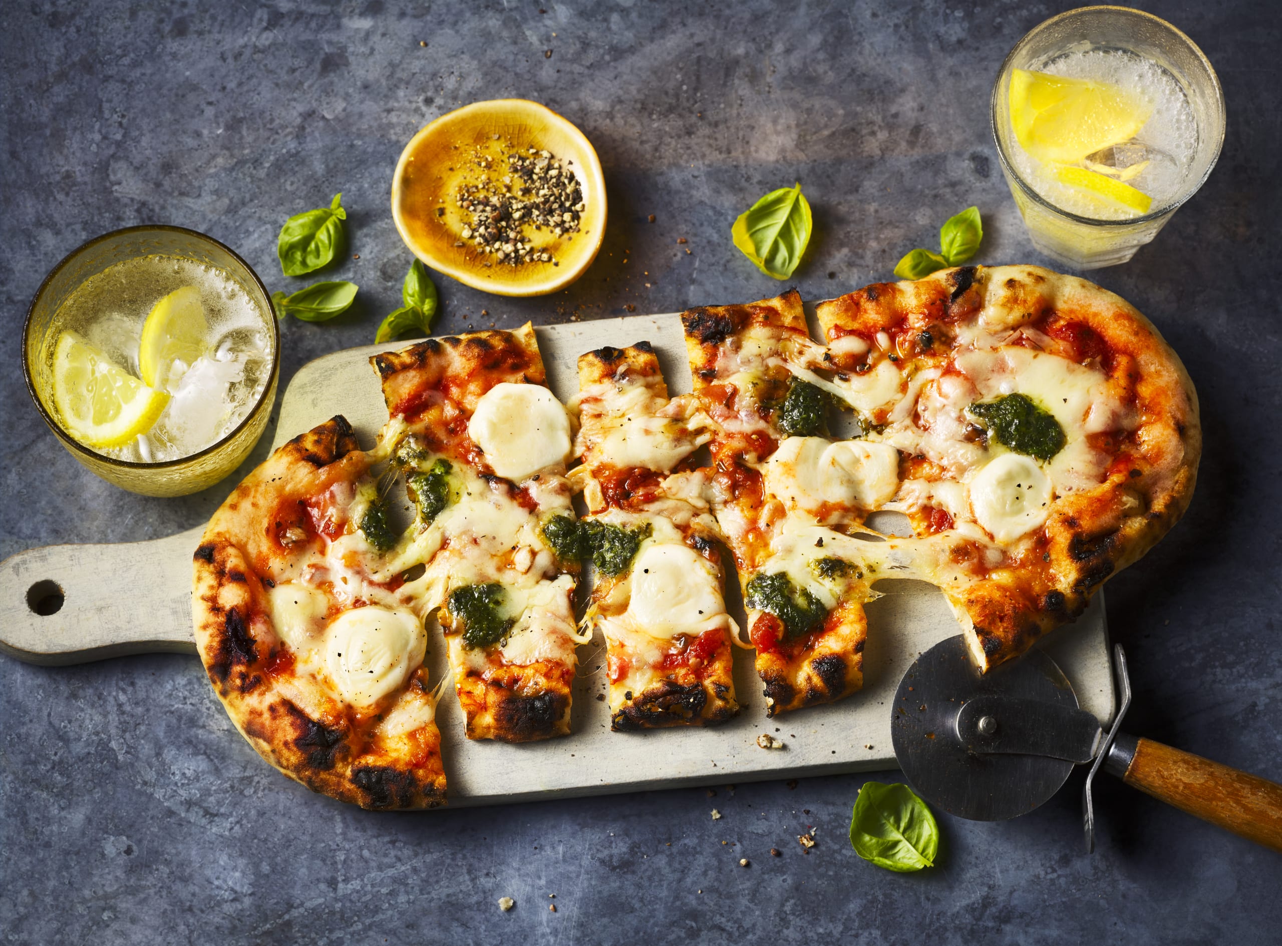 Collection Ultra Thin Margherita Pizza with Basil Pesto 2 of 3