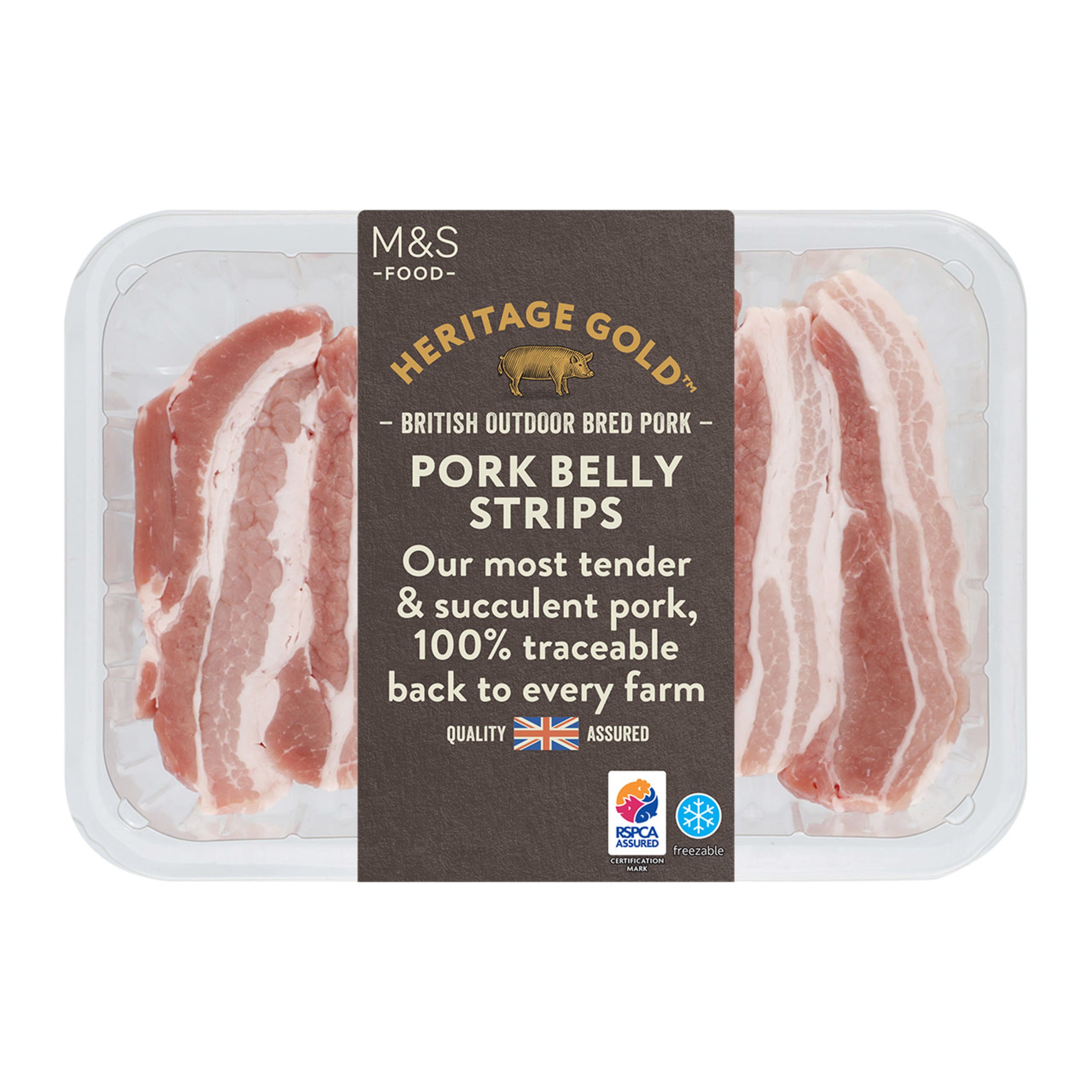 British Outdoor Bred Pork Belly Strips 1 of 2