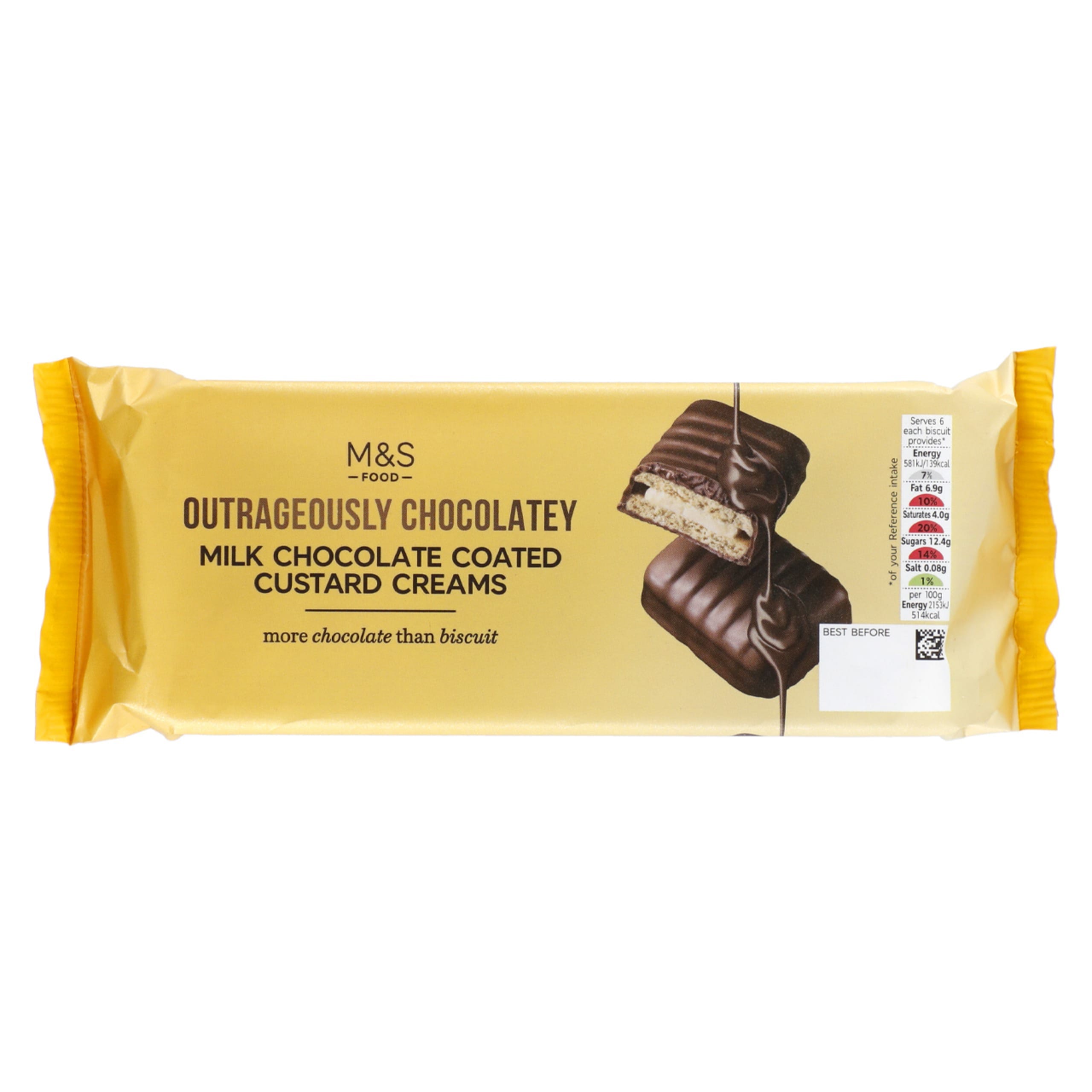 Outrageously Chocolatey Milk Chocolate Coated Custard Cream 1 of 4