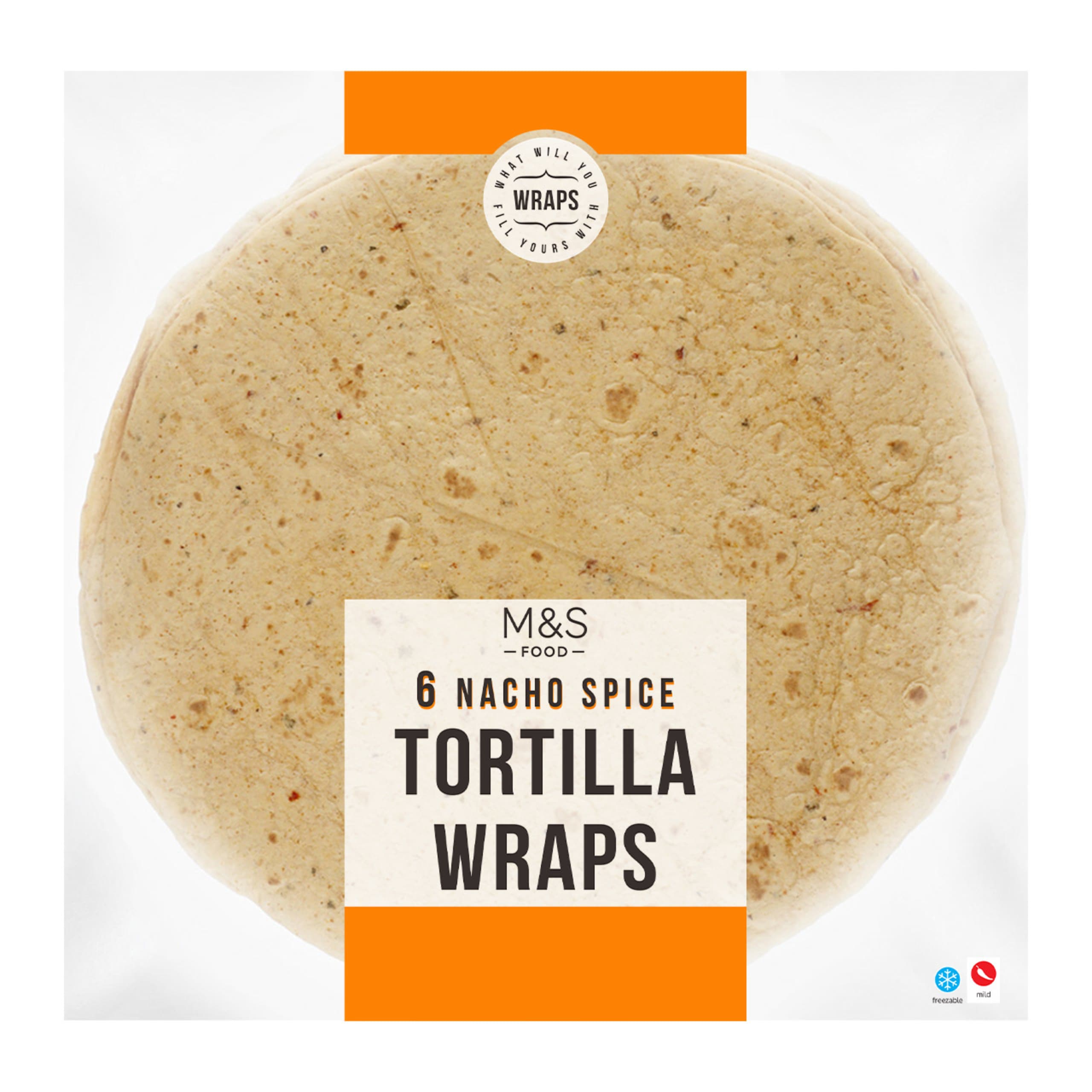 6 Nacho Spice Tortilla Wraps 1 of 1