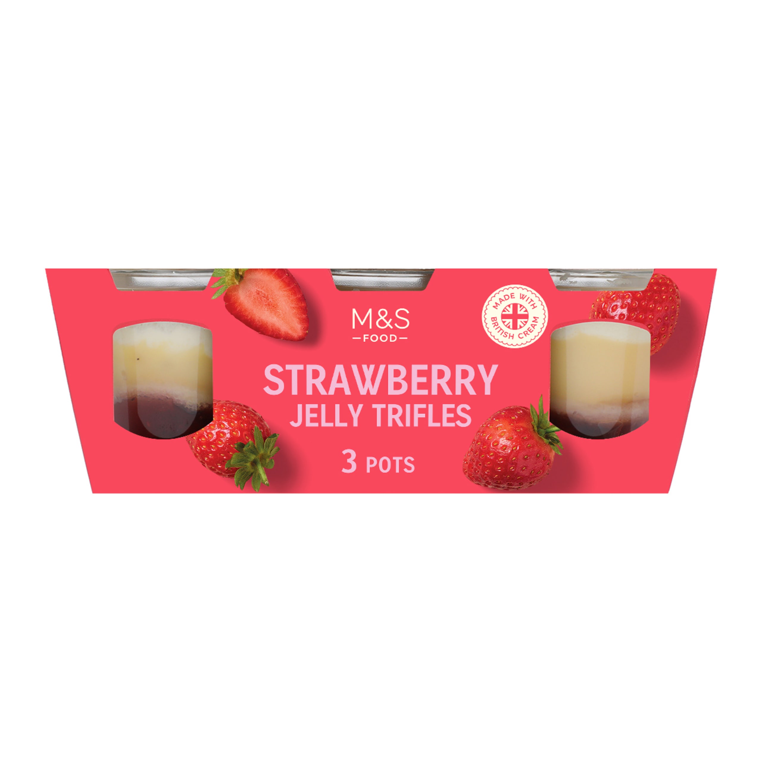 Strawberry Jelly Trifles (3 Pots) 1 of 1