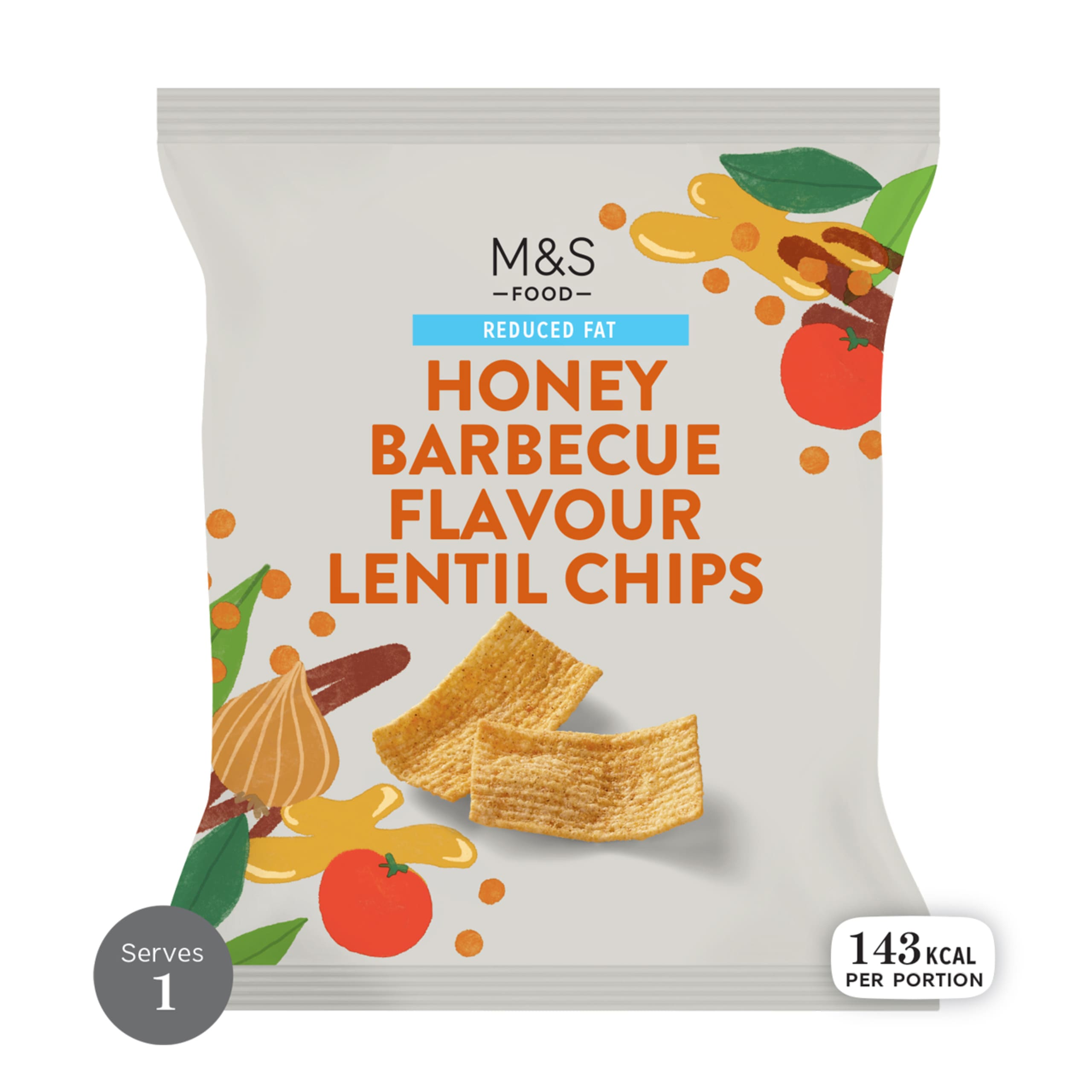 Honey Barbecue Flavour Lentil Chips 1 of 1