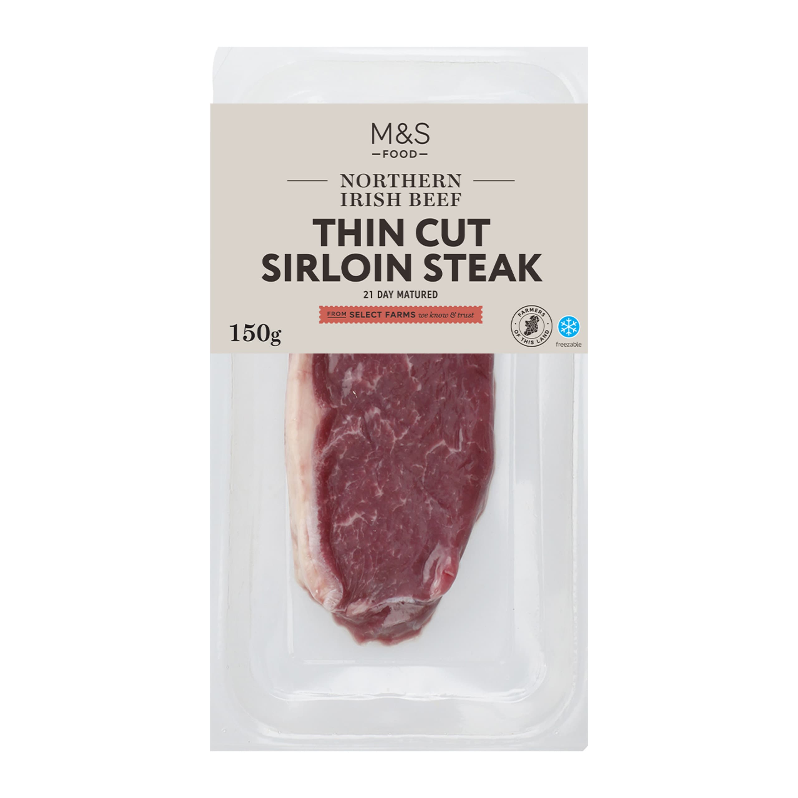 Northern Irish Beef Thin Cut Sirloin Steak 1 of 1