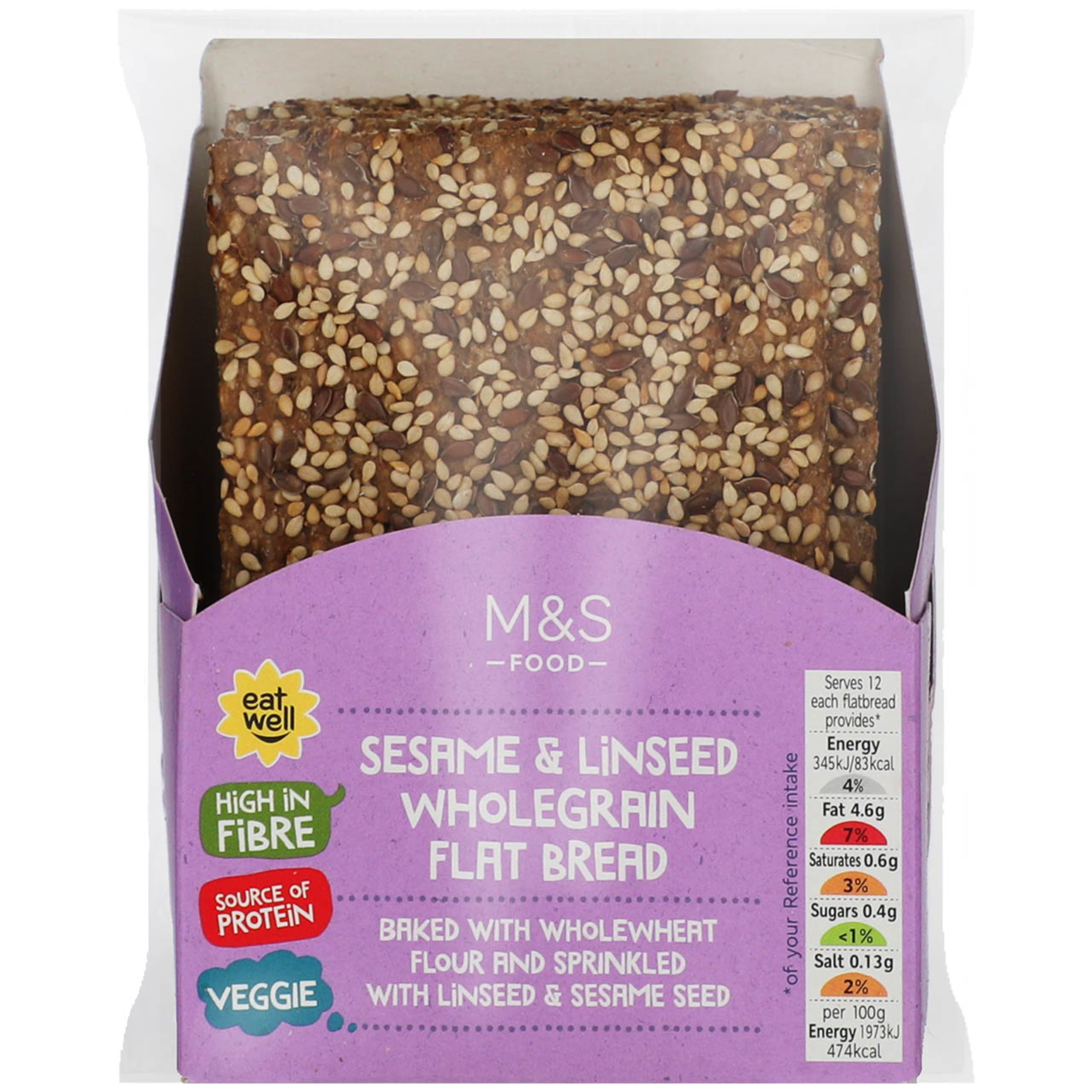 Sesame and Linseed Wholegrain Flatbread 1 of 1