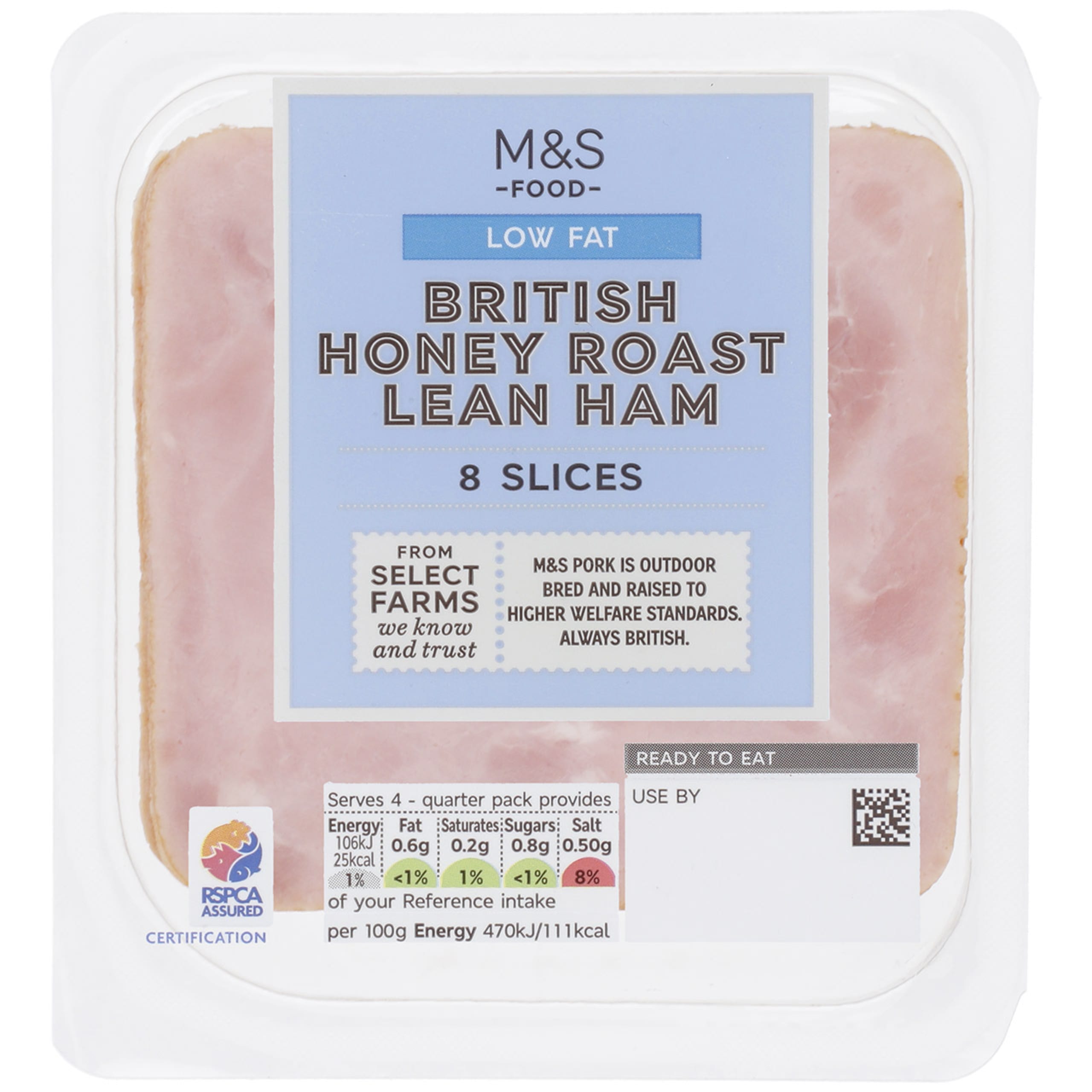 British Honey Roast Lean Ham (8 Slices) 1 of 1