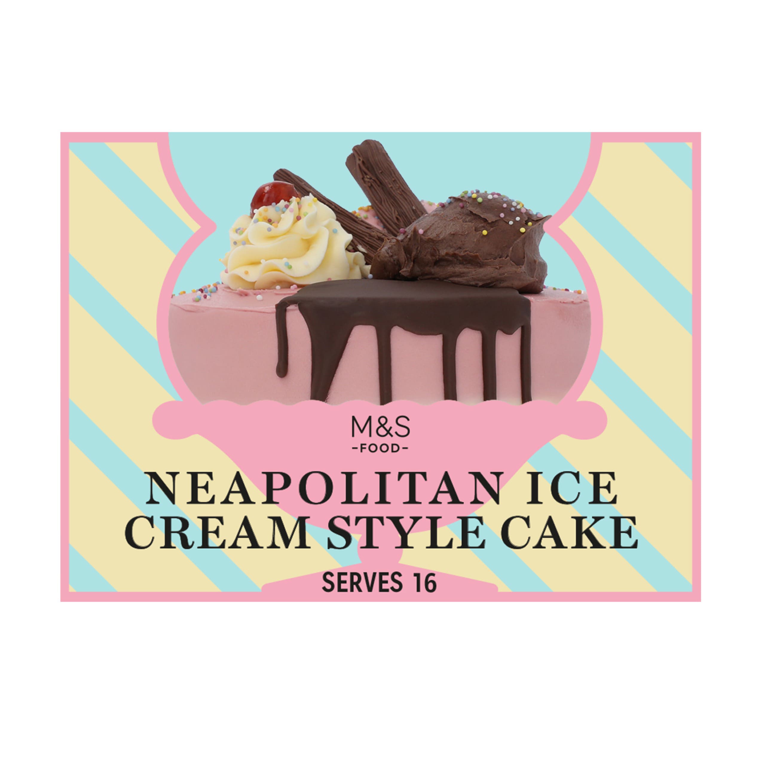 Neapolitan Ice Cream Style Cake 1 of 2