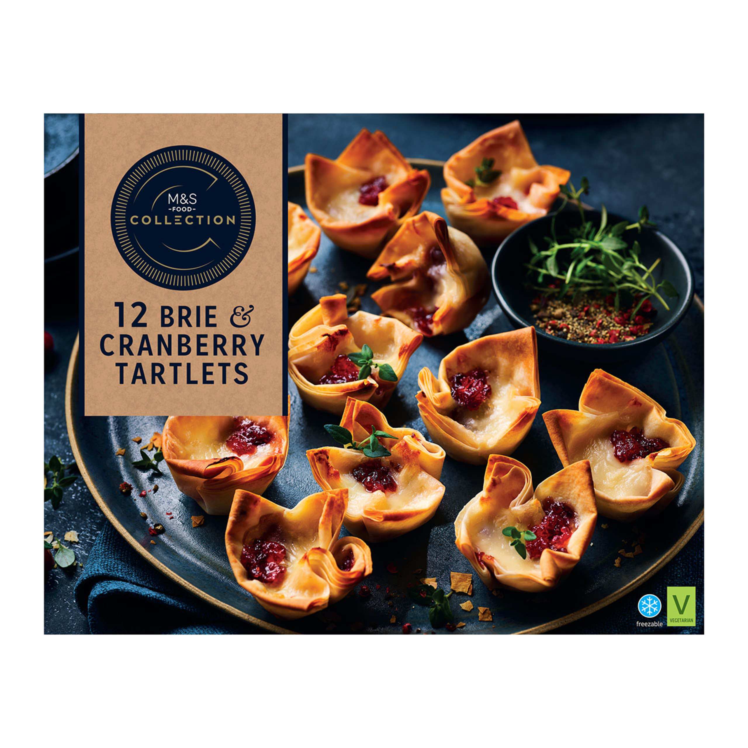 12 Tangy Brie & Cranberry Tartlets 1 of 1