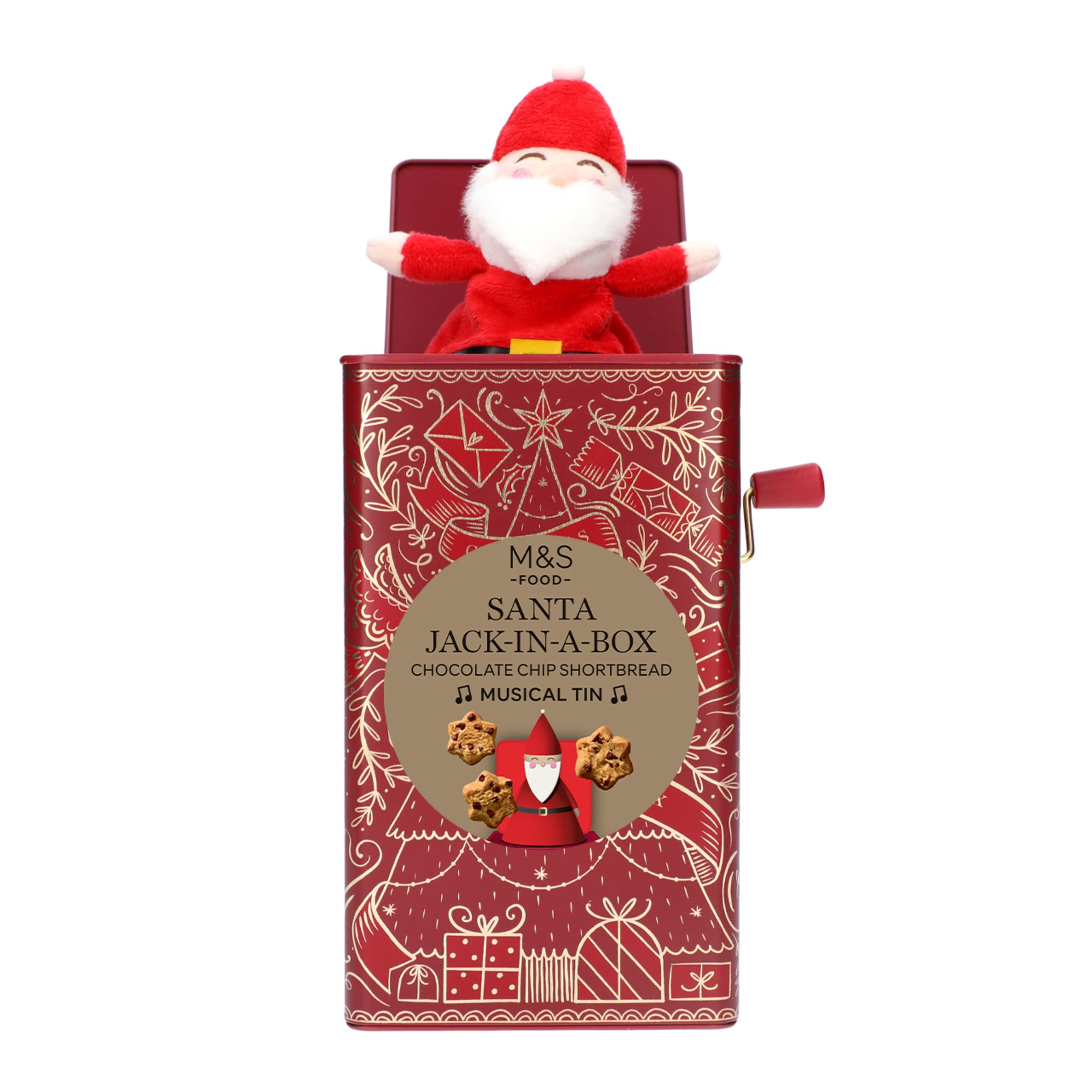 Santa Jack-in-a-Box Musical Tin 1 of 2