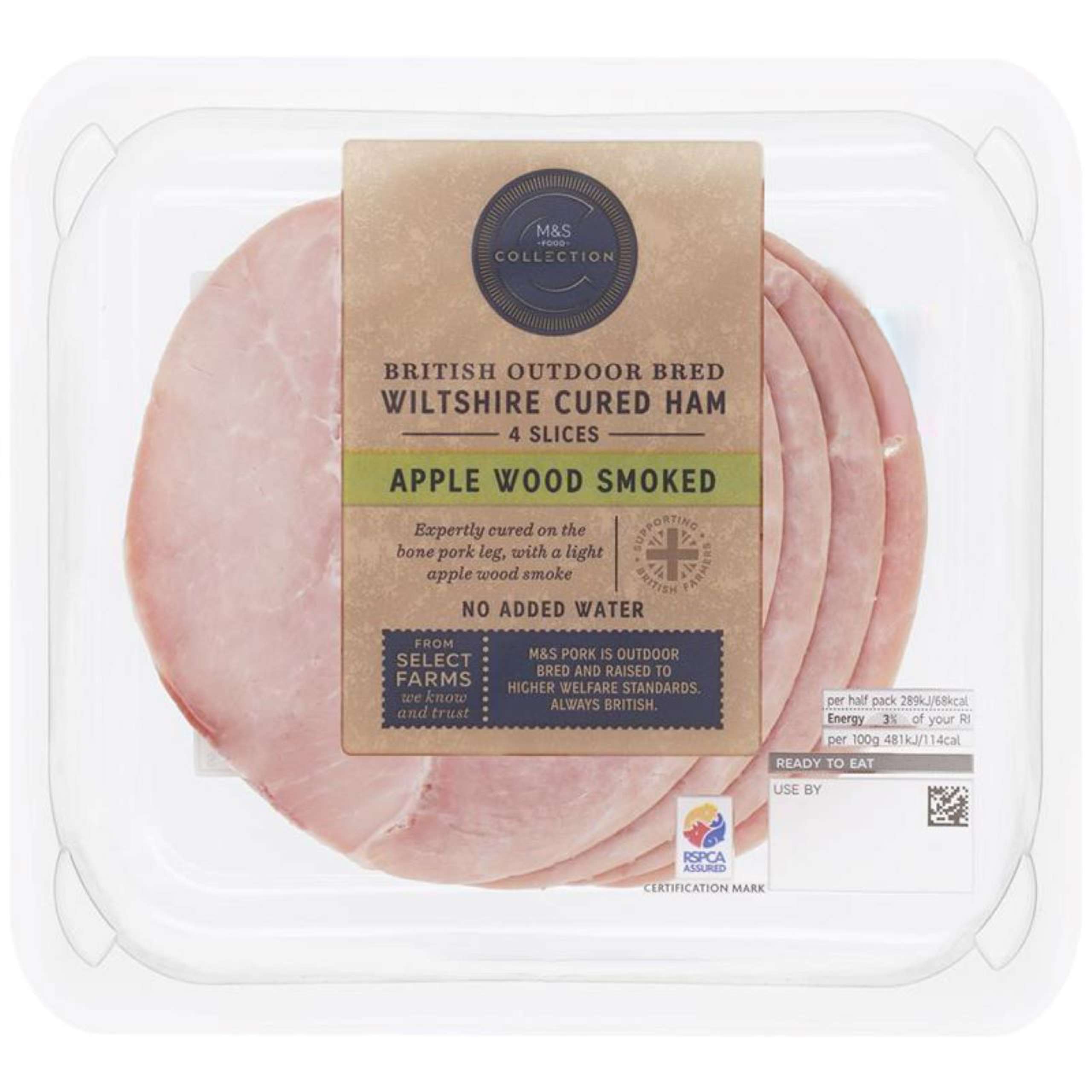 Collection British Outdoor Bred Wiltshire Cured Apple Wood Smoked Ham 1 of 1