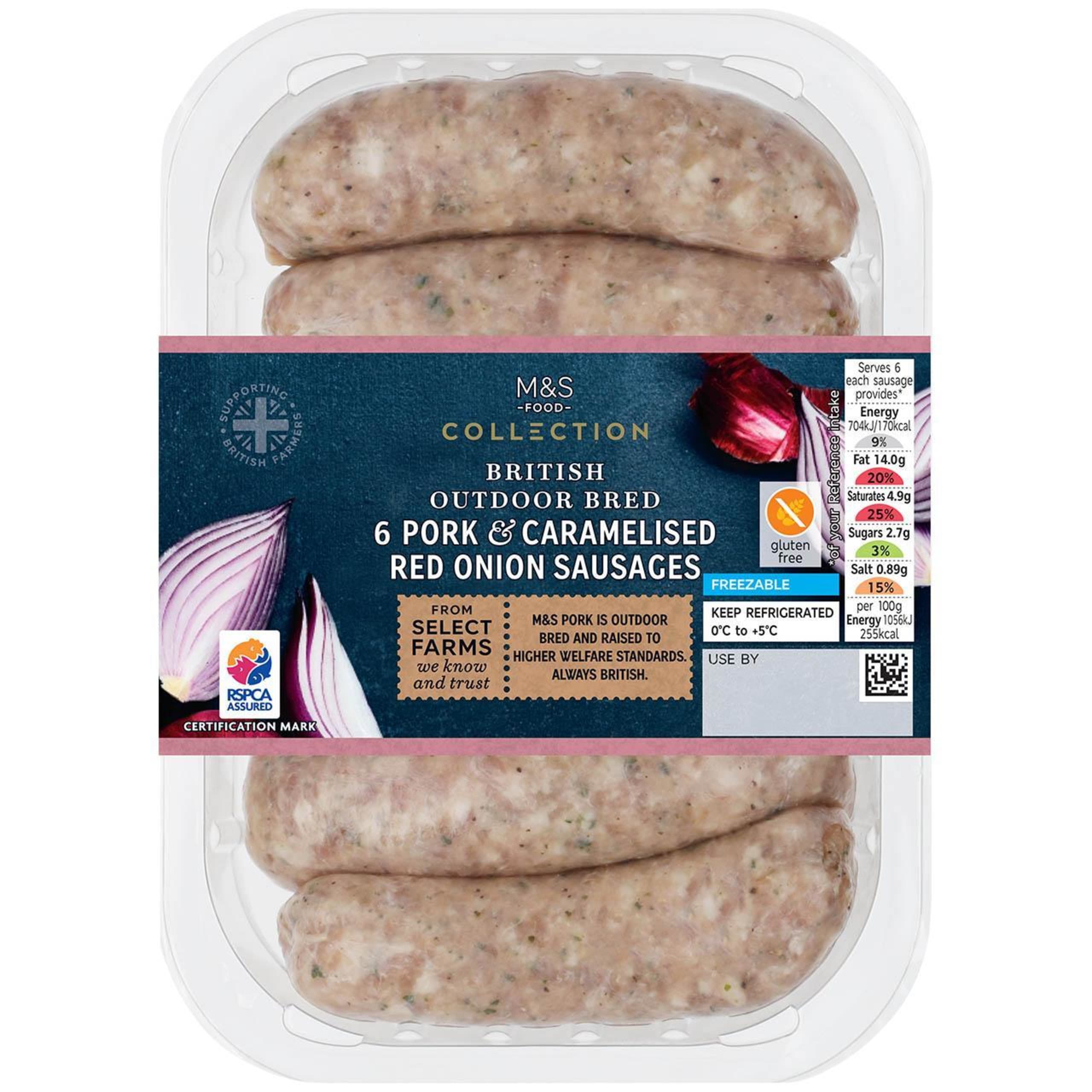 Pork & Caramelised Red Onion Sausages 1 of 1