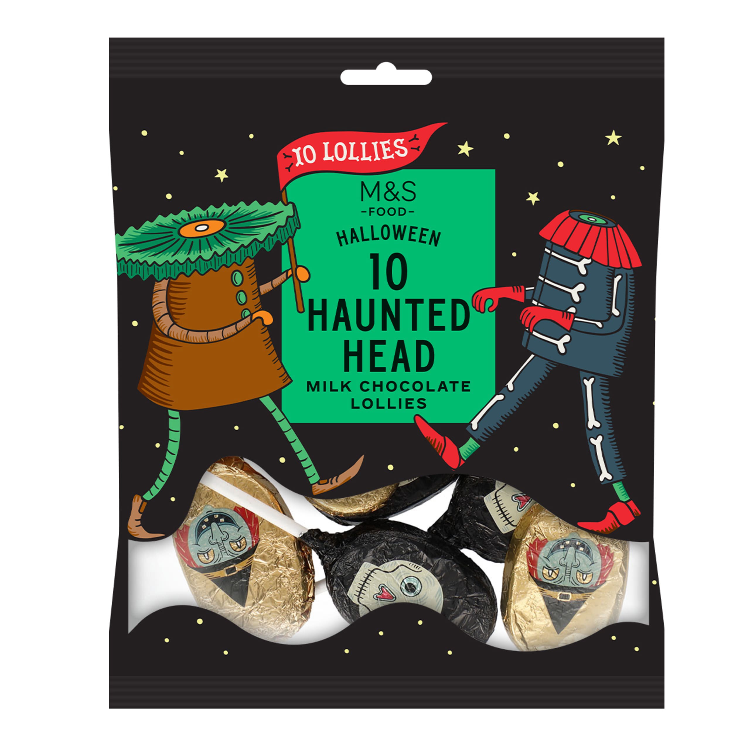 Halloween Haunted Head Milk Chocolate Lollies 1 of 2
