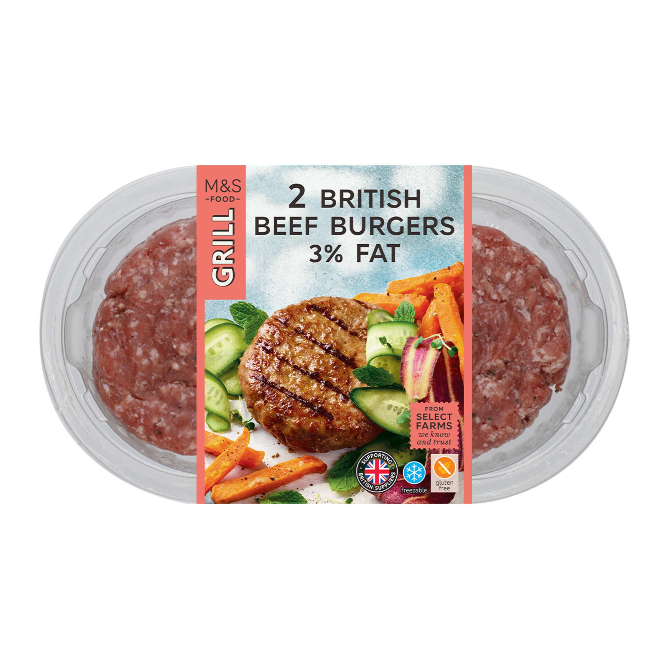 British Beef Burgers 3% Fat 1 of 1