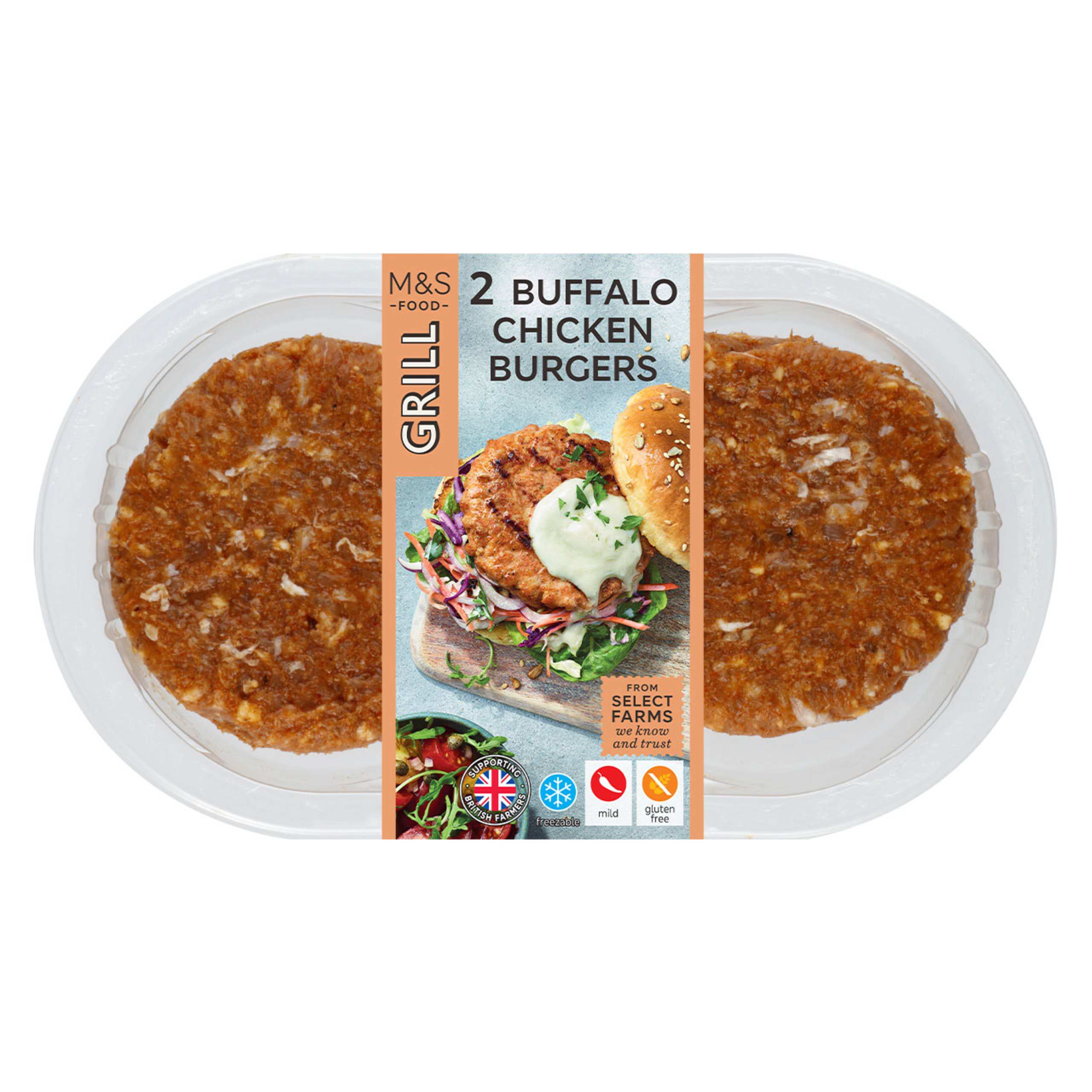 2 Buffalo Chicken Burgers 1 of 2
