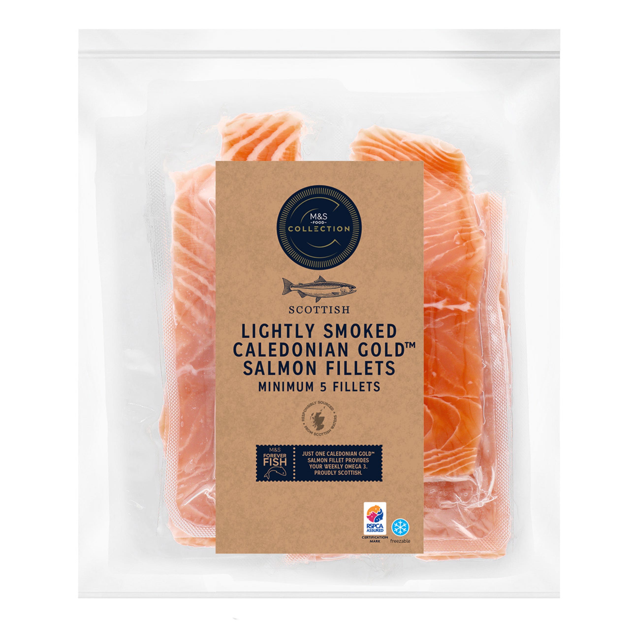 2 Lightly Smoked Caledonian Gold Salmon Fillets 1 of 1