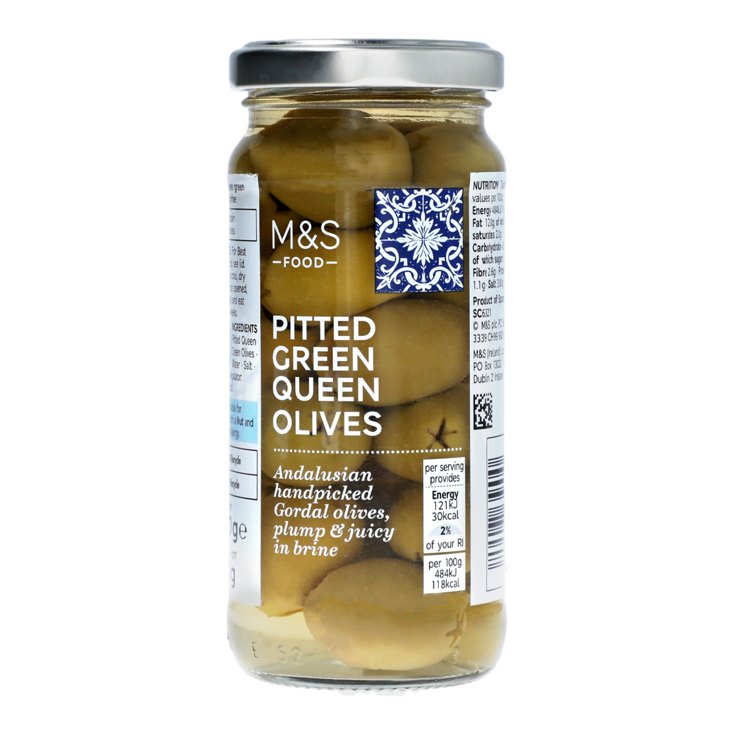 Pitted Green Queen Olives 1 of 1