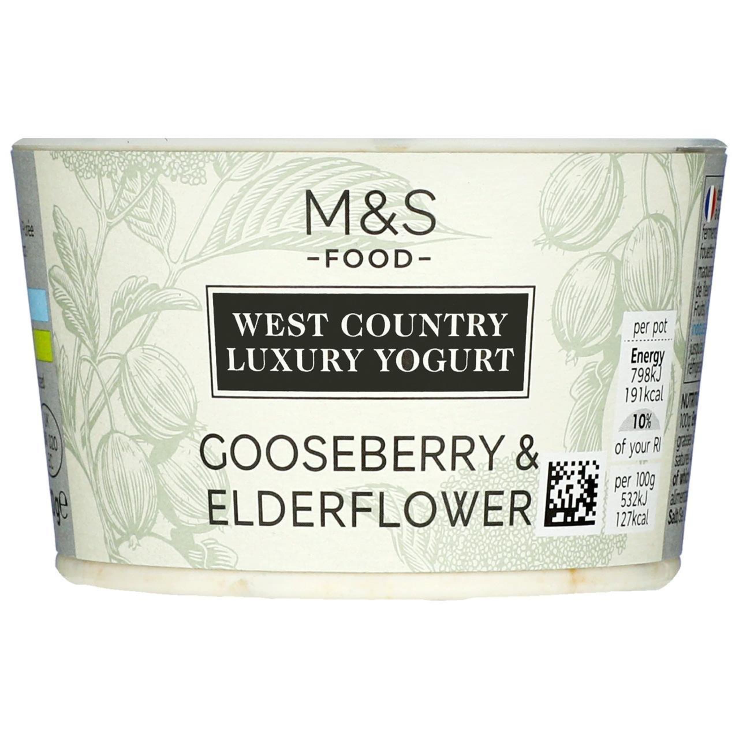West Country Luxury Gooseberry And Elderflower Yogurt 1 of 1