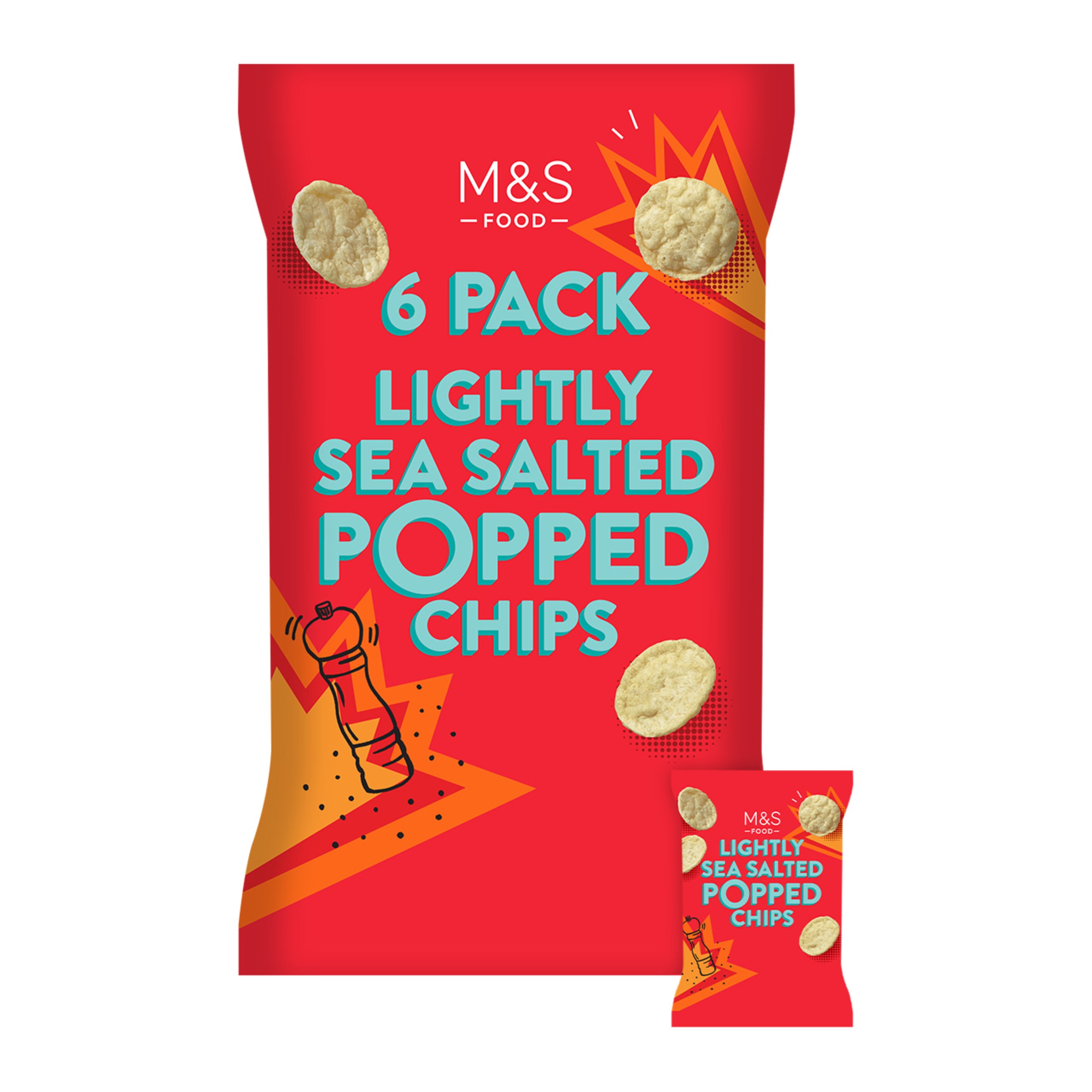 6 Pack Lightly Sea Salted Popped Chips 1 of 1