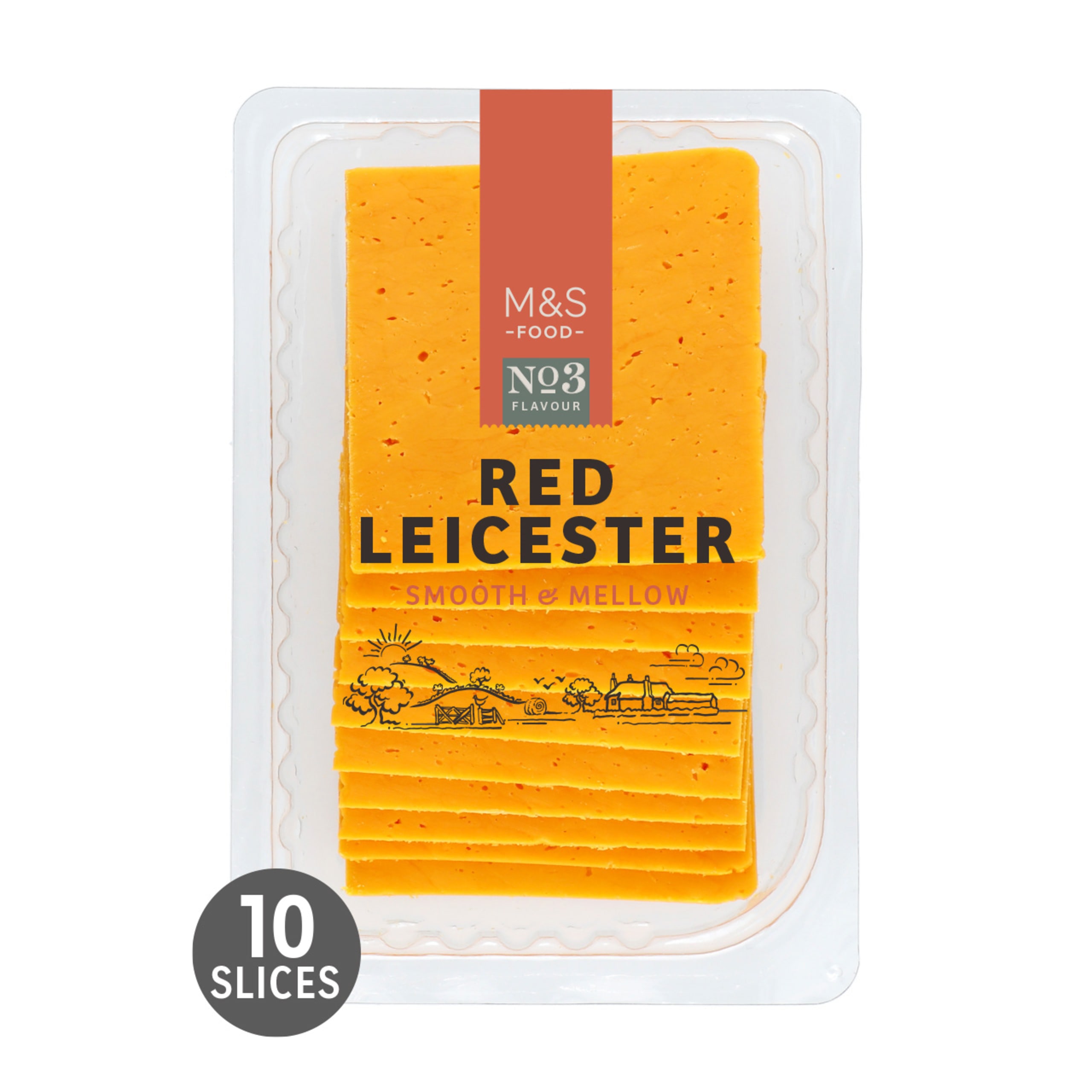 Red Leicester 10 Slices 1 of 1