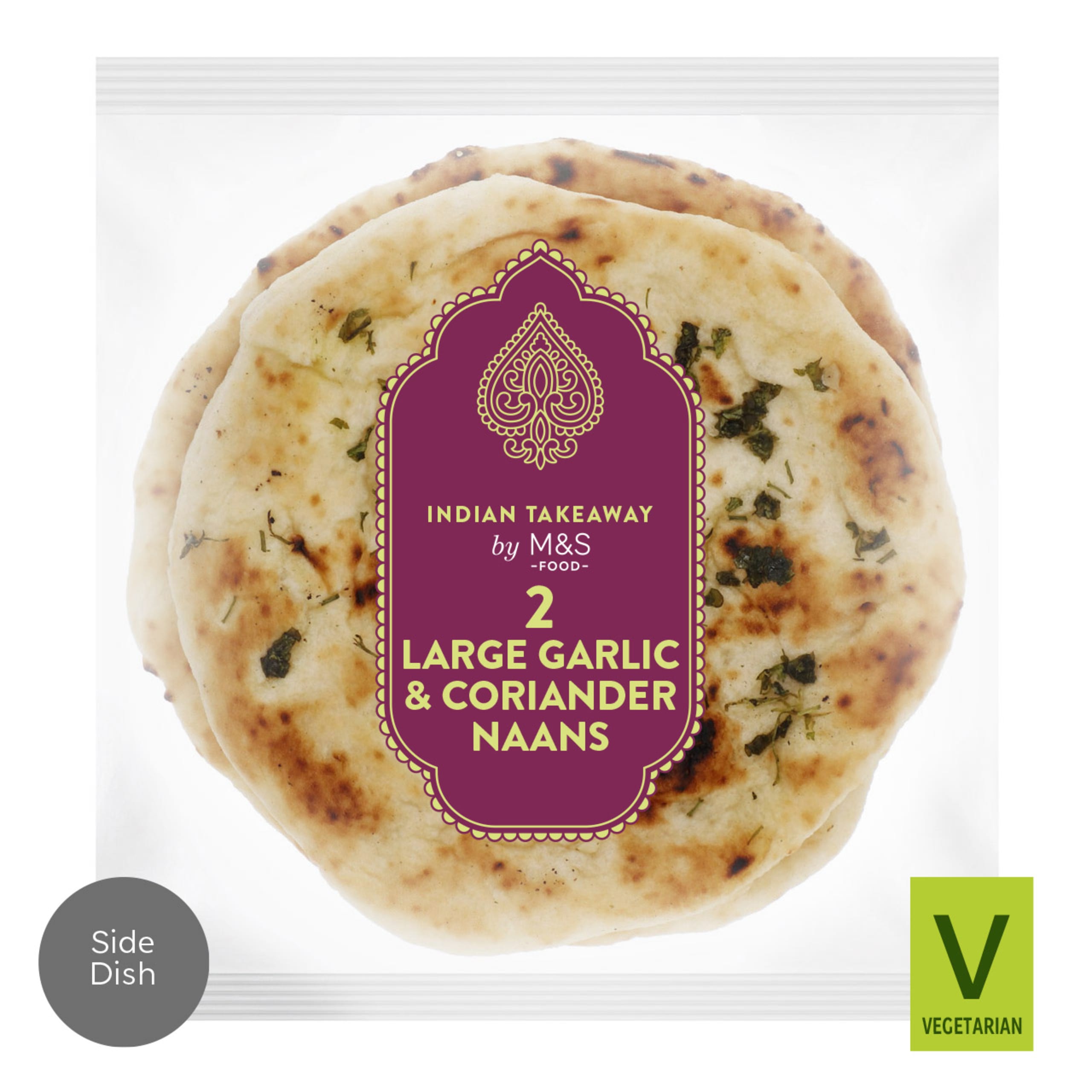 Large Garlic and Coriander Naans 1 of 1