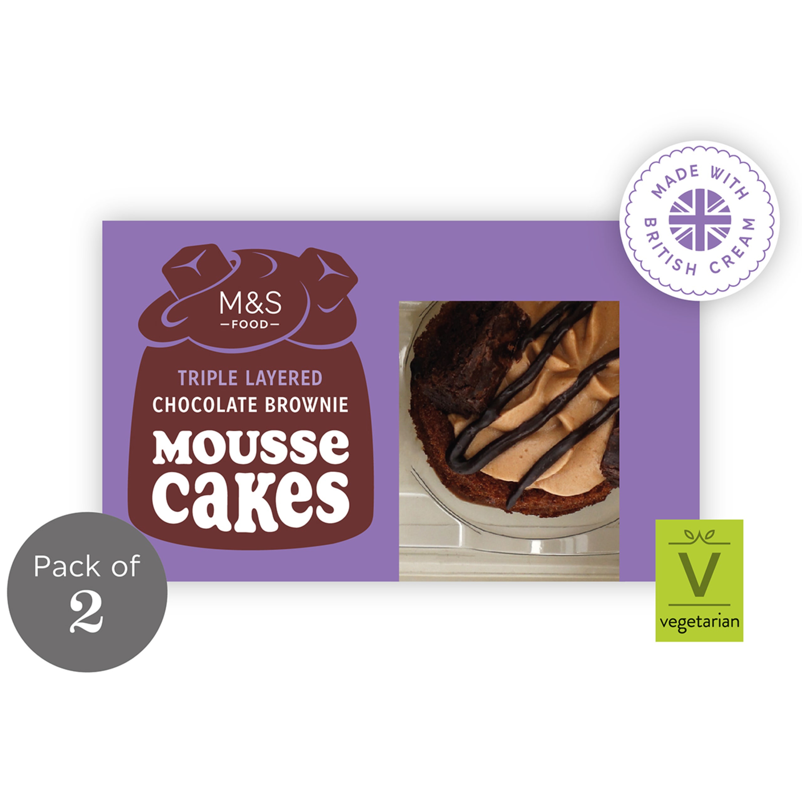 Triple Layered Chocolate Brownie Mousse Cakes 1 of 2