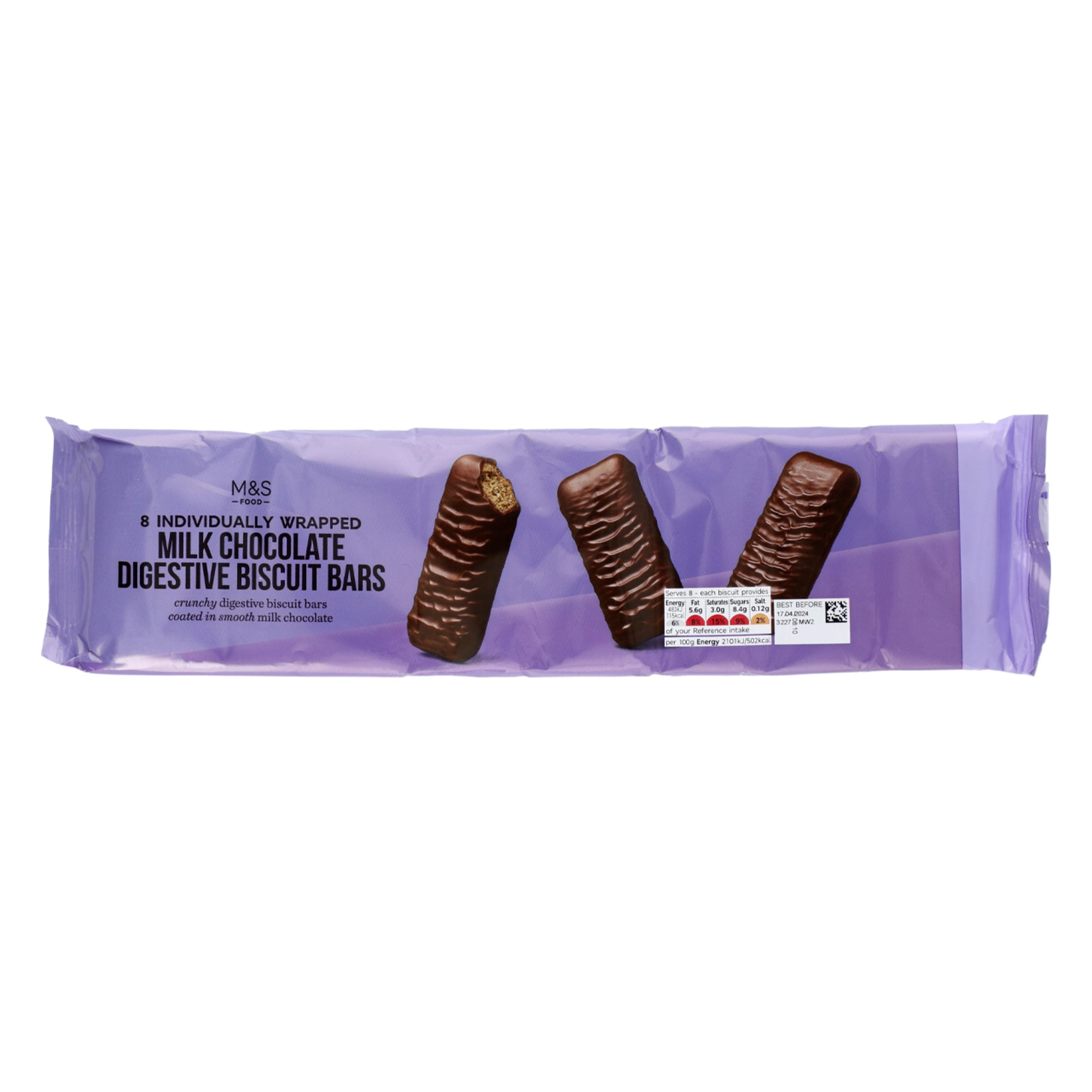 Individually Wrapped Milk Chocolate Digestive Biscuit Bars 1 of 1