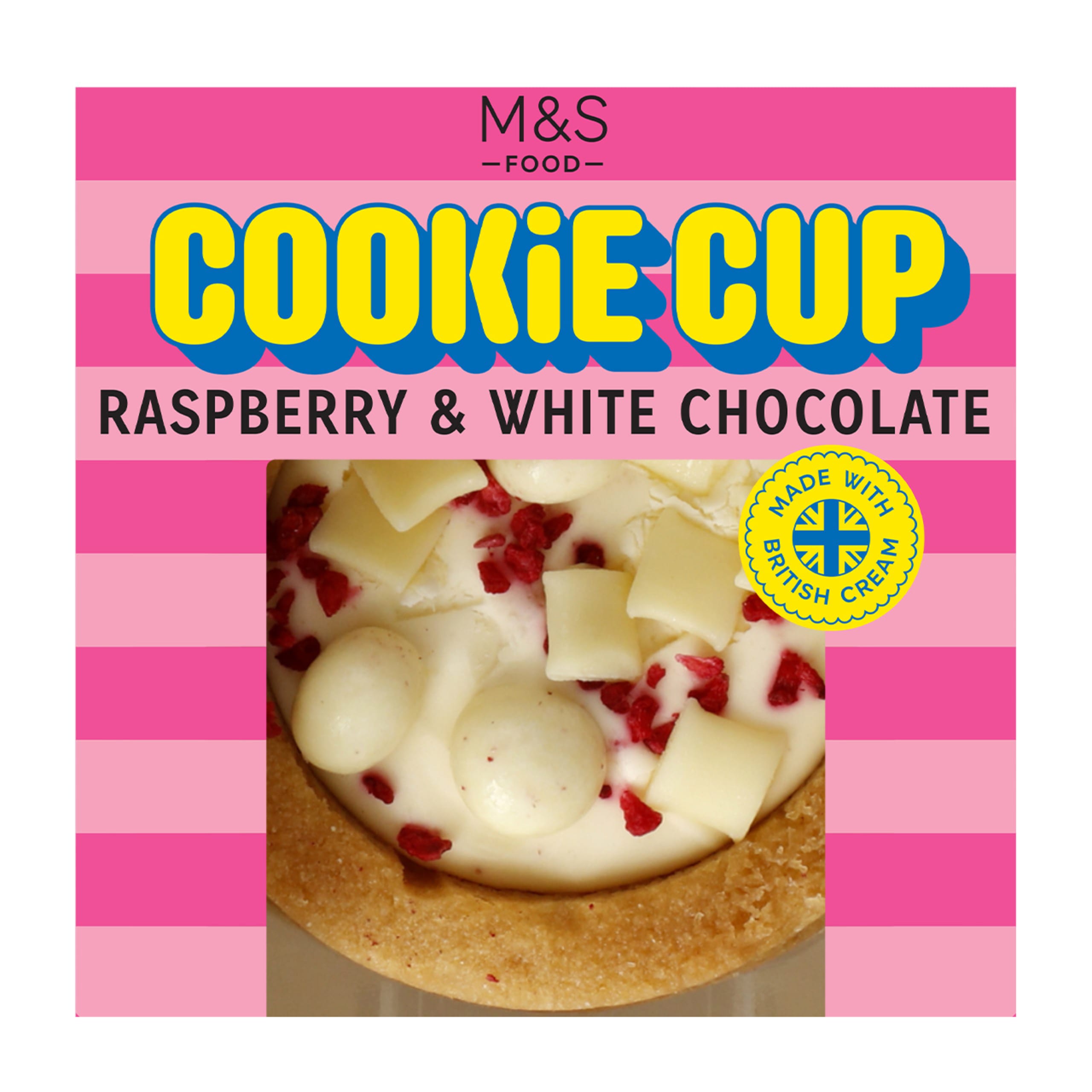 Raspberry and White Chocolate Cookie Cup 1 of 2