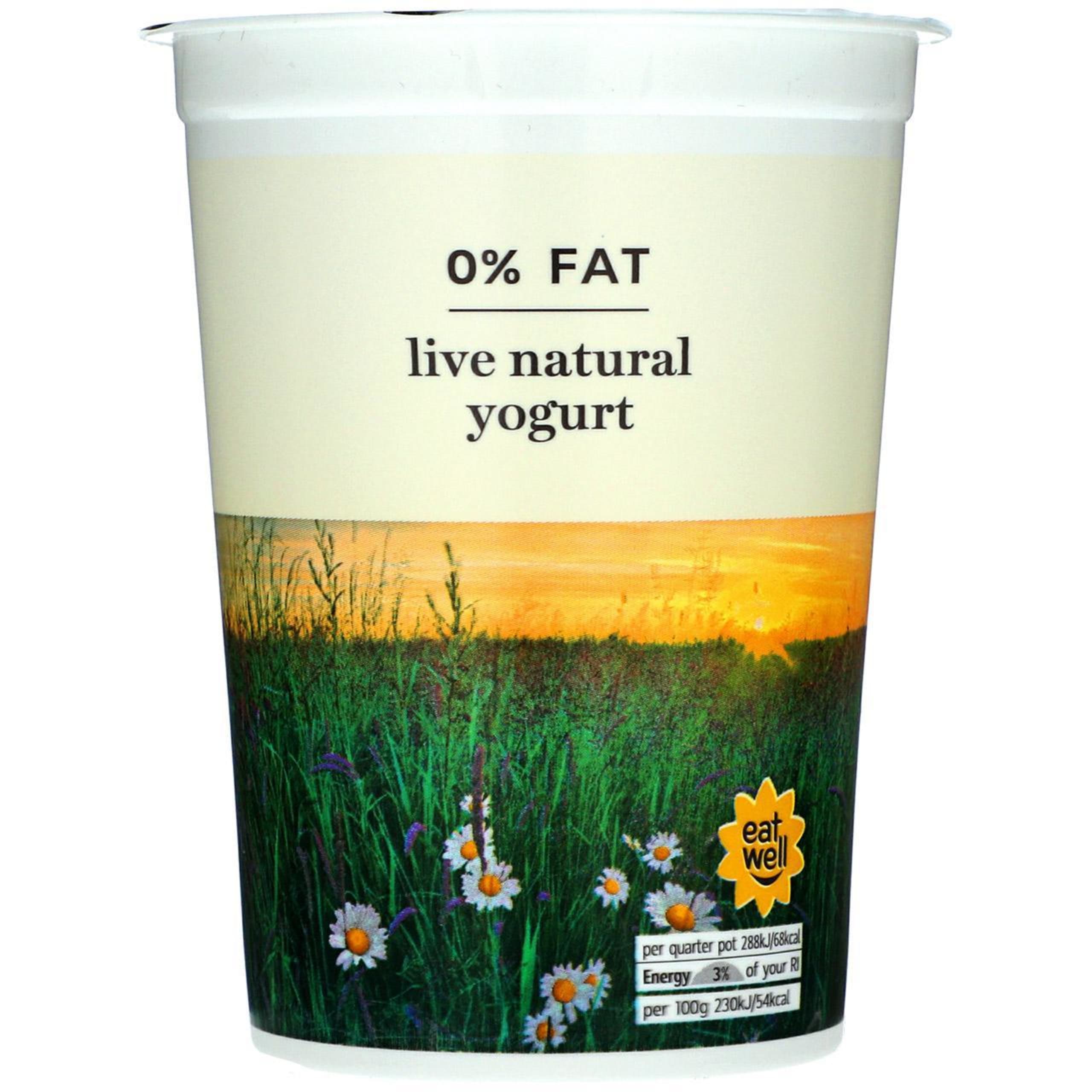 0% Fat Live Natural Yogurt 1 of 1