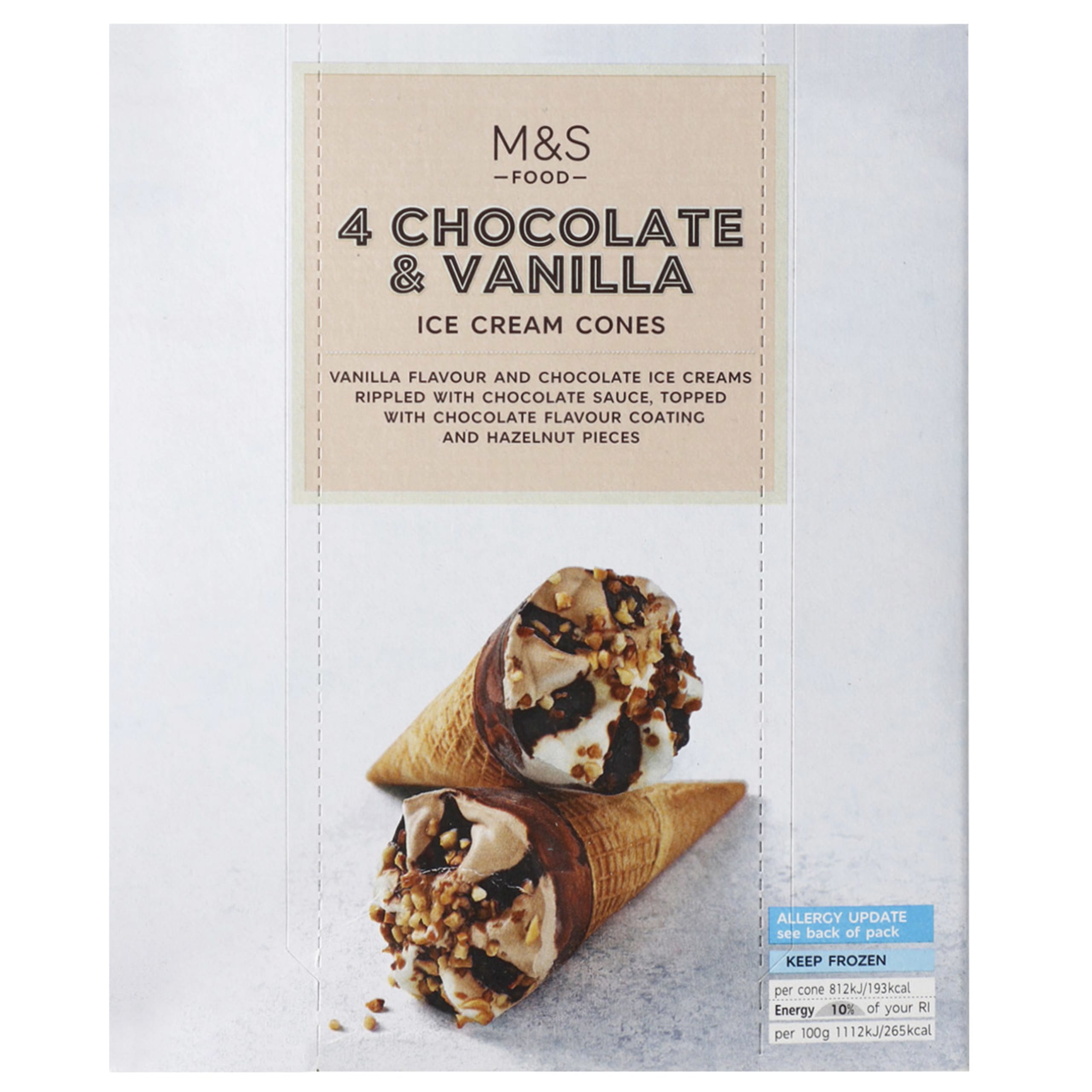 Chocolate and Vanilla Ice Cream Cones 1 of 1