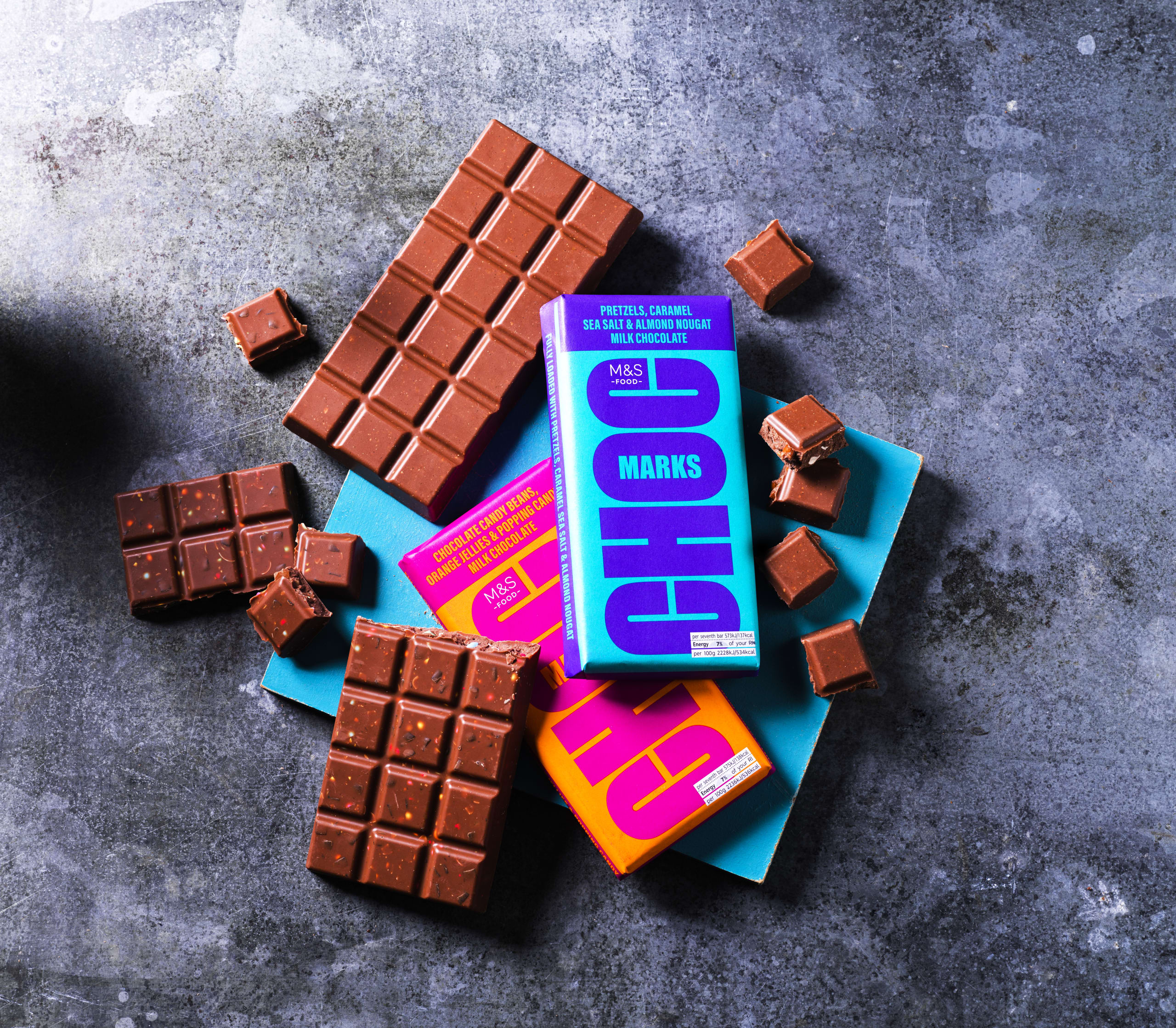 Choc Marks Chocolate Candy Beans, Orange Jellies and Popping Candy Milk Chocolate 2 of 2