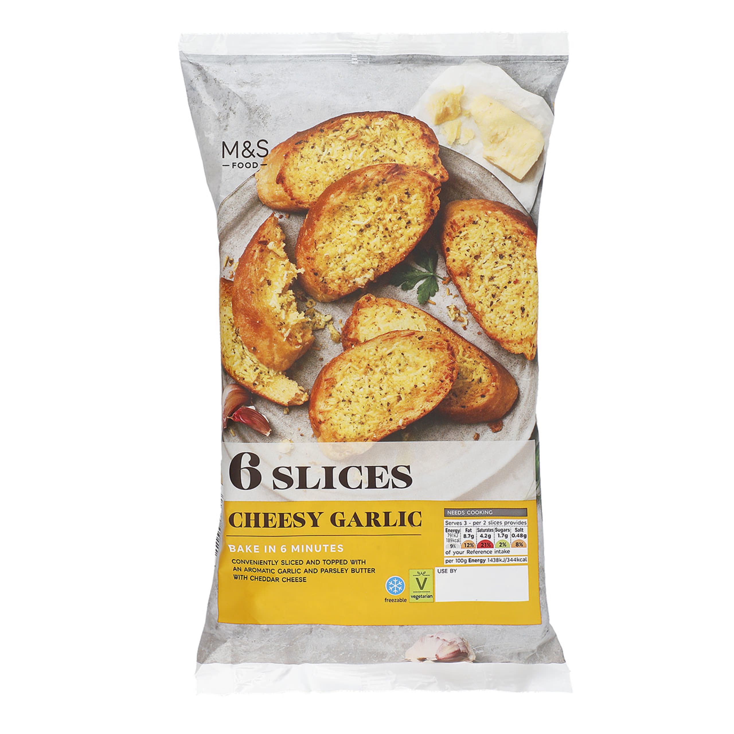 6 Cheesy Garlic Butter Bread Slices 1 of 1