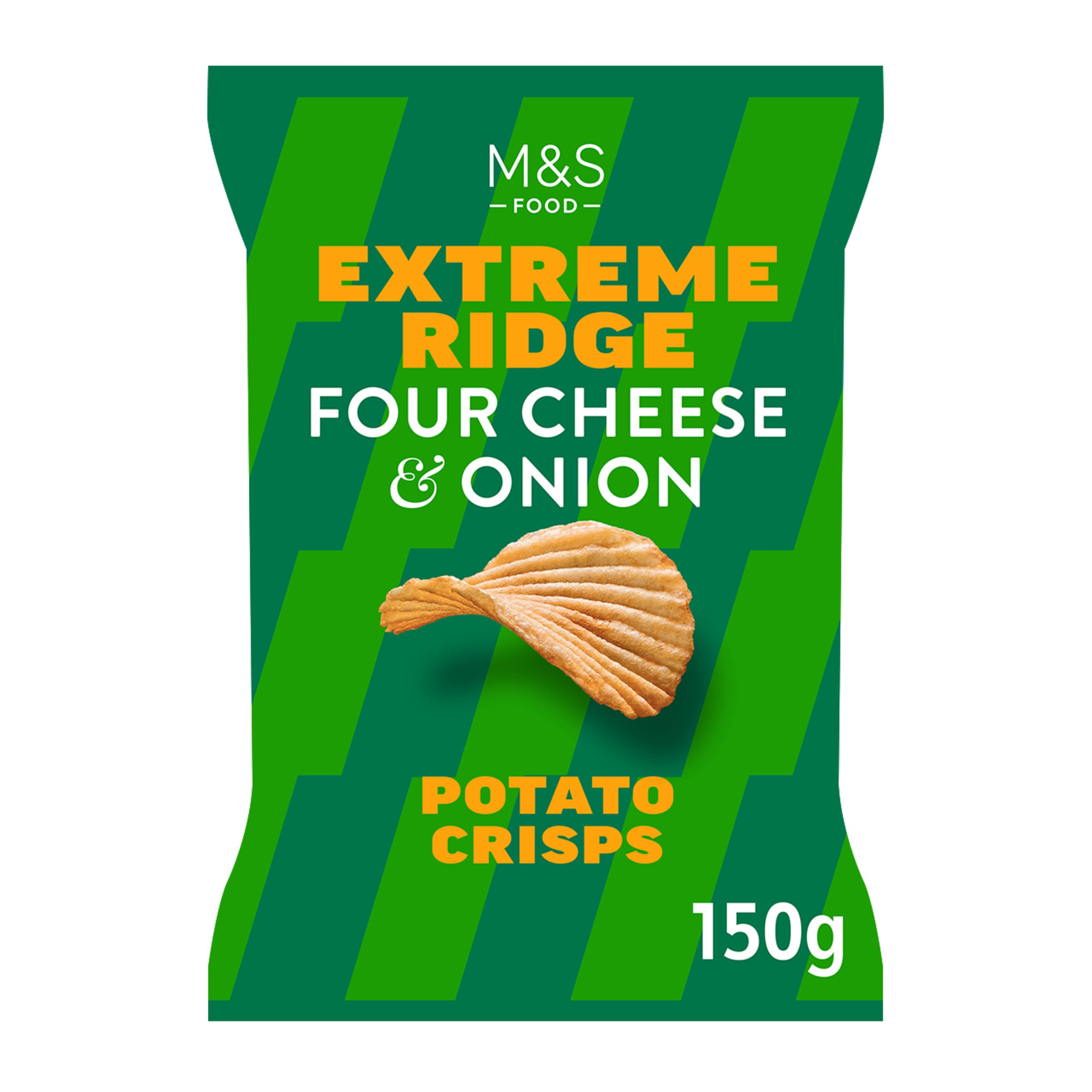 Extreme Ridge Four Cheese and Onion Potato Crisps 1 of 1