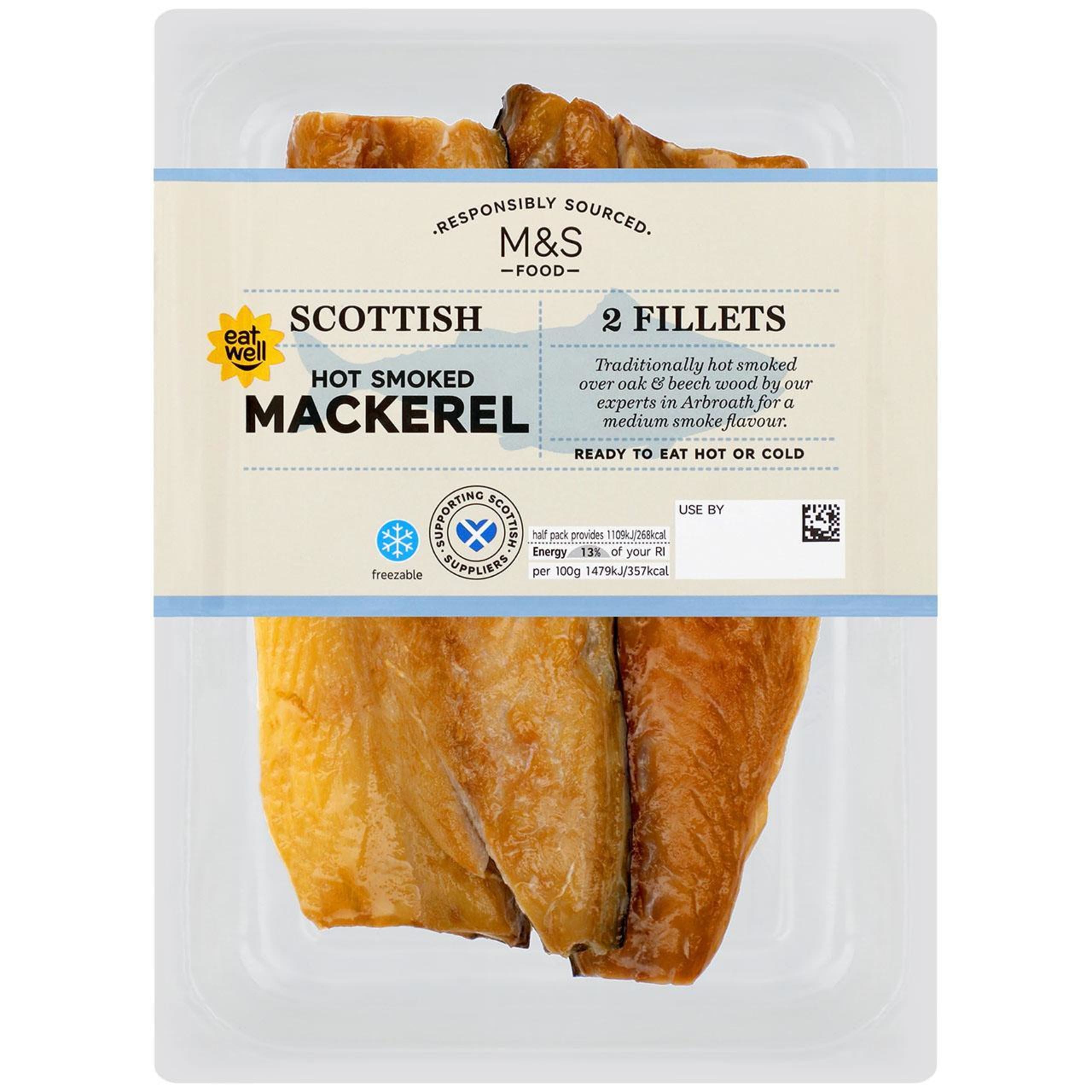 Scottish Hot Smoked Mackerel (2 Fillets) 1 of 2