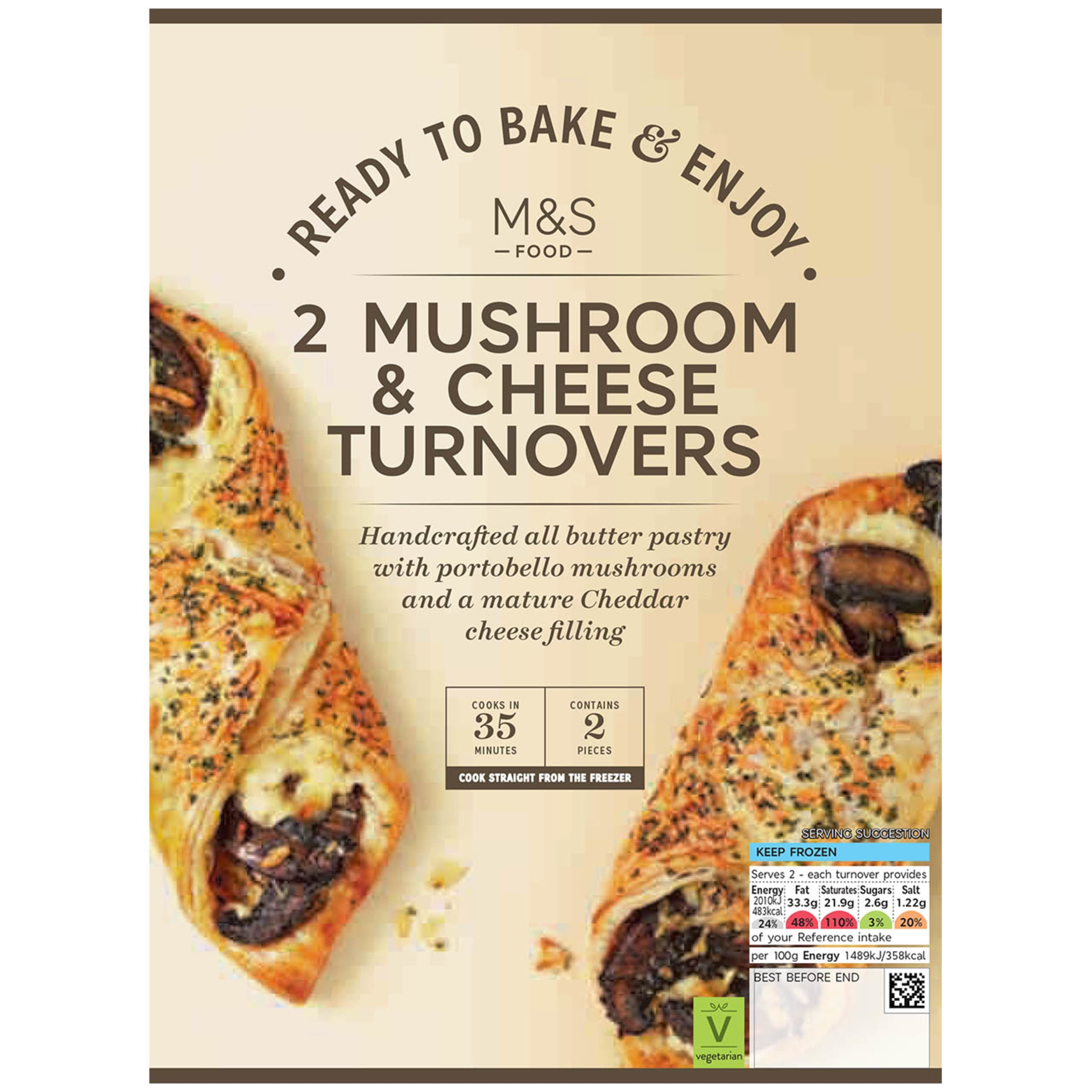 Ready to Bake Mushroom & Cheese Turnovers 1 of 2